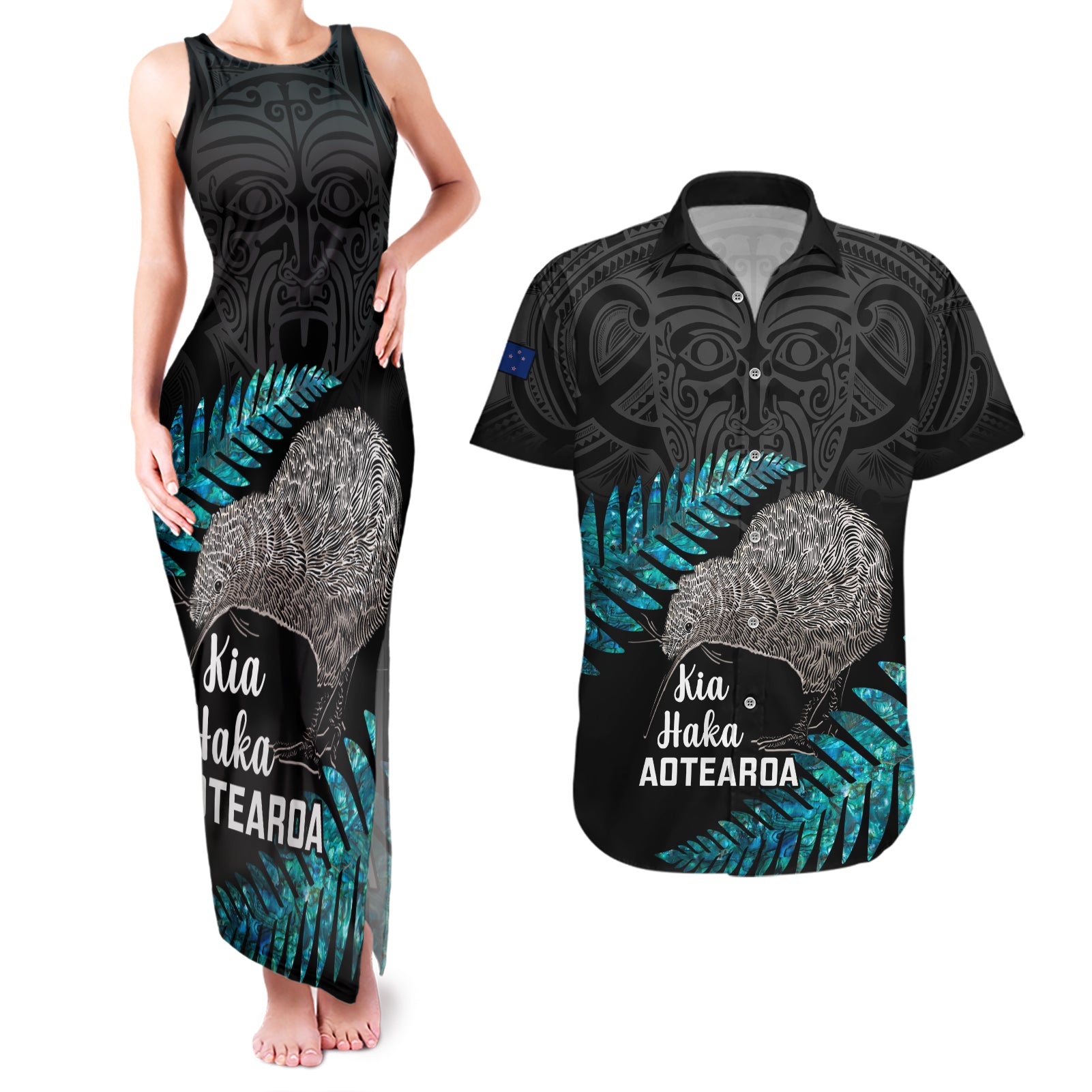 custom-new-zealand-silver-fern-rugby-couples-matching-tank-maxi-dress-and-hawaiian-shirt-pacific-2023-kia-haka-kiwis-with-maori-ta-moko