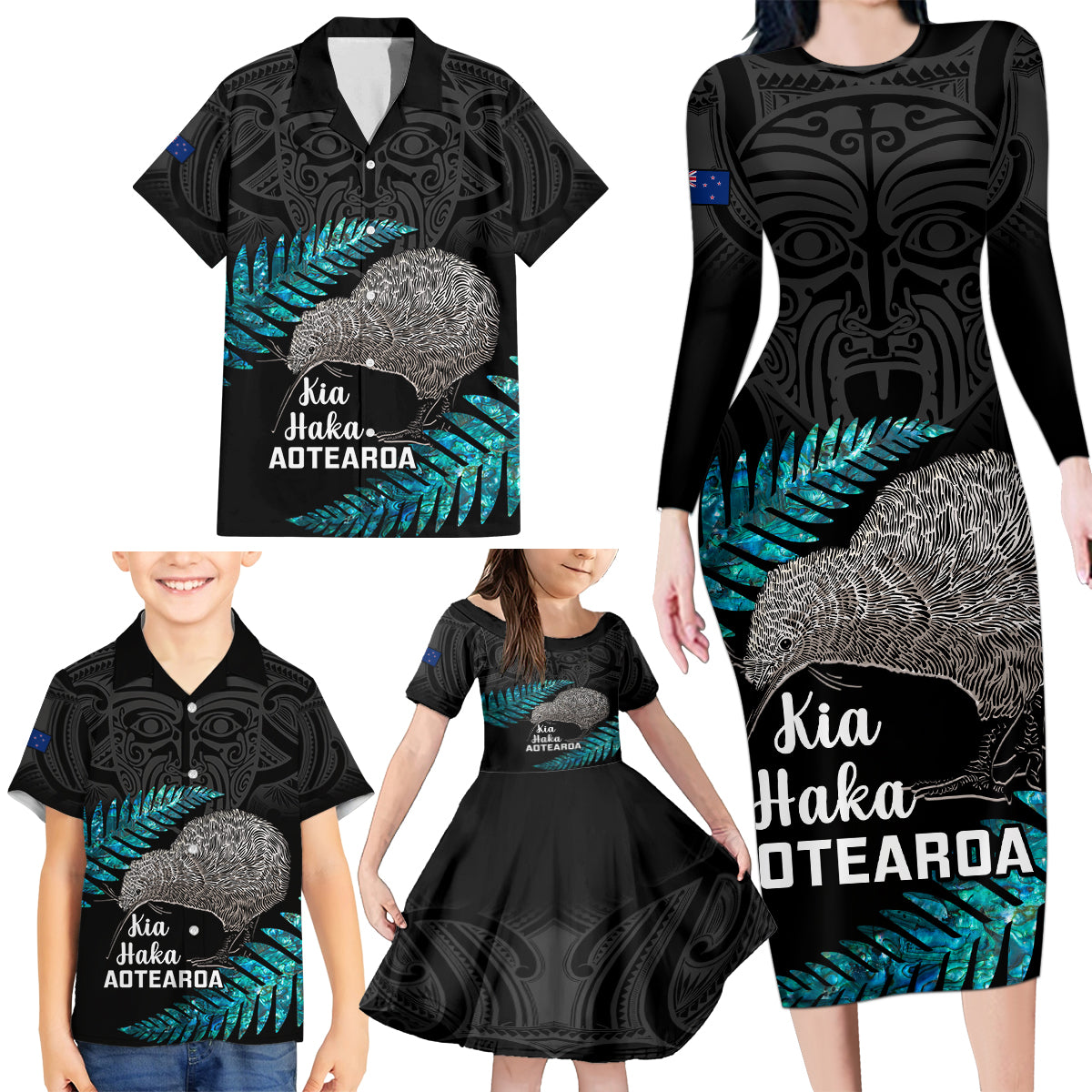 custom-new-zealand-silver-fern-rugby-family-matching-long-sleeve-bodycon-dress-and-hawaiian-shirt-pacific-2023-kia-haka-kiwis-with-maori-ta-moko