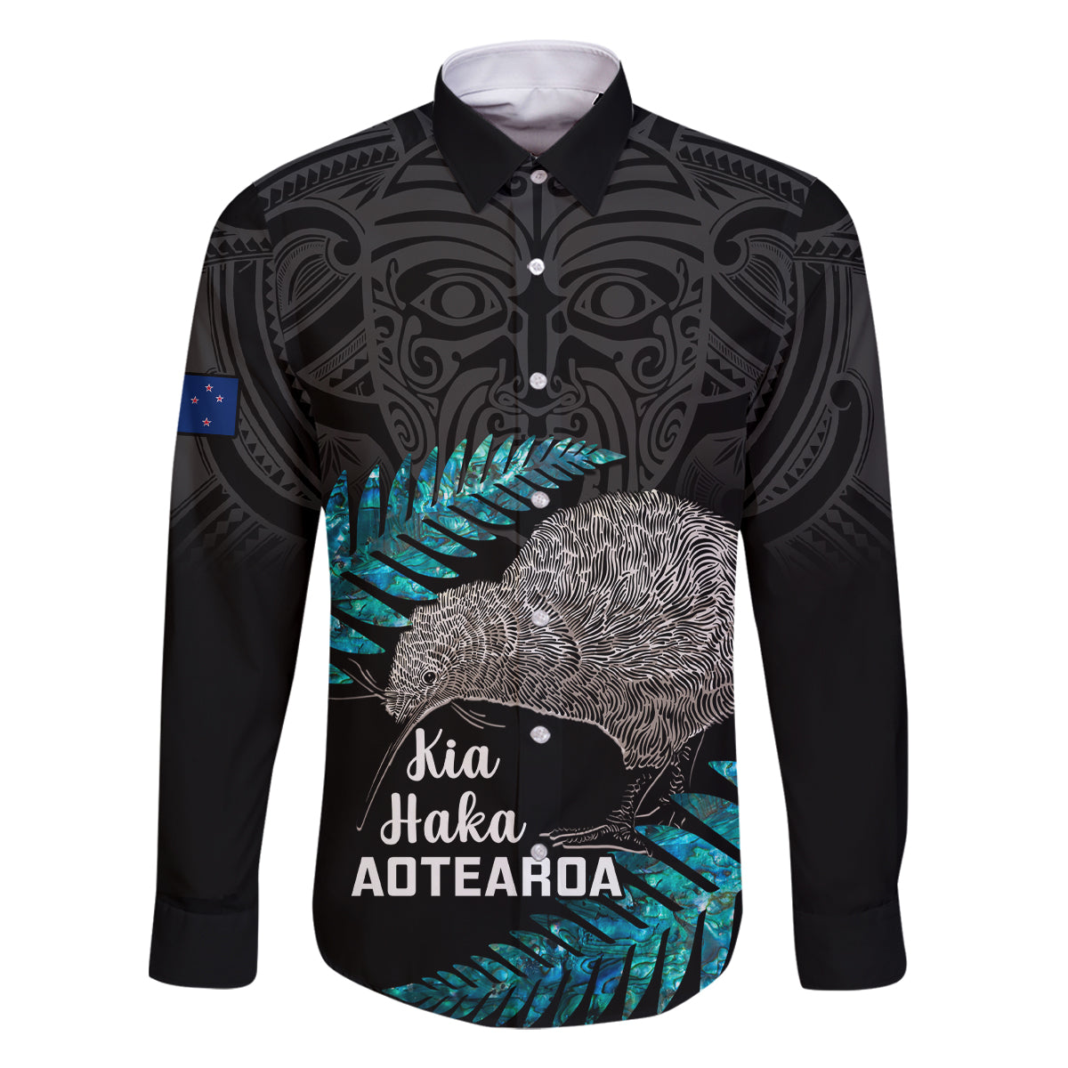 custom-new-zealand-silver-fern-rugby-family-matching-long-sleeve-bodycon-dress-and-hawaiian-shirt-pacific-2023-kia-haka-kiwis-with-maori-ta-moko