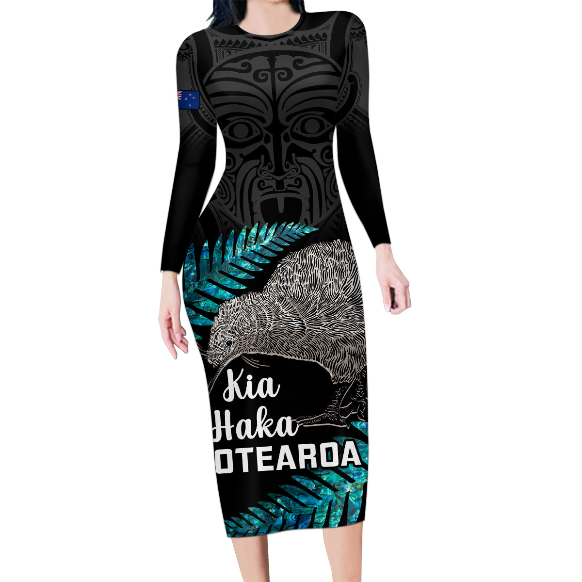 custom-new-zealand-silver-fern-rugby-family-matching-long-sleeve-bodycon-dress-and-hawaiian-shirt-pacific-2023-kia-haka-kiwis-with-maori-ta-moko