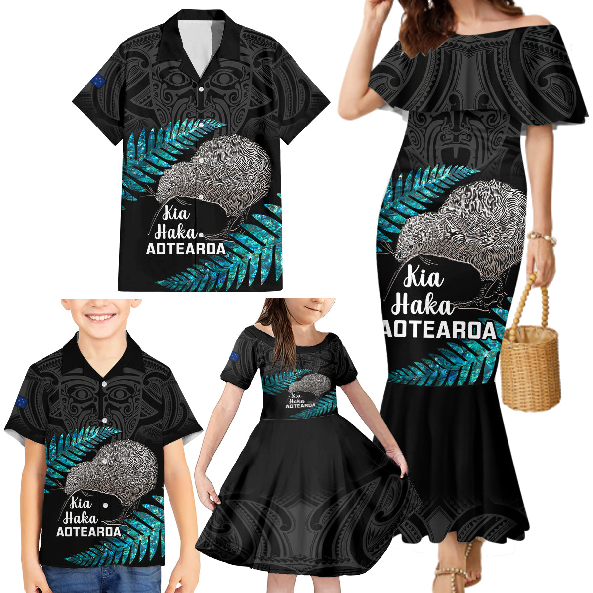 custom-new-zealand-silver-fern-rugby-family-matching-mermaid-dress-and-hawaiian-shirt-pacific-2023-kia-haka-kiwis-with-maori-ta-moko