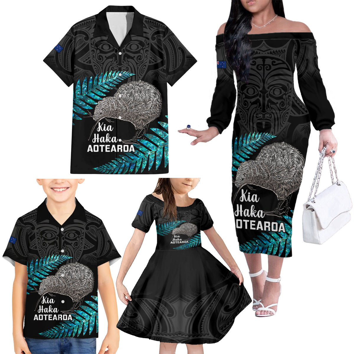 custom-new-zealand-silver-fern-rugby-family-matching-off-shoulder-long-sleeve-dress-and-hawaiian-shirt-pacific-2023-kia-haka-kiwis-with-maori-ta-moko