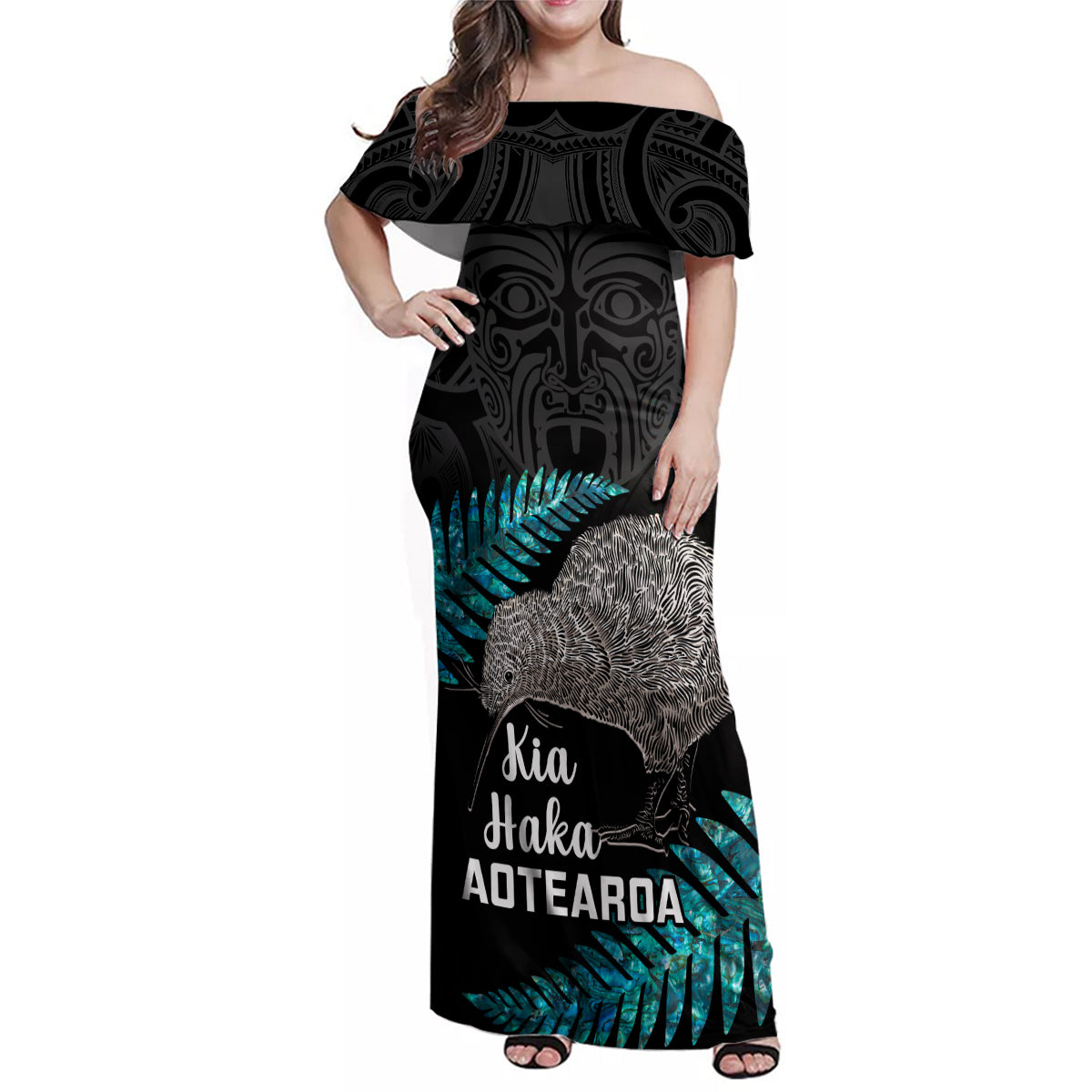 custom-new-zealand-silver-fern-rugby-family-matching-off-shoulder-maxi-dress-and-hawaiian-shirt-pacific-2023-kia-haka-kiwis-with-maori-ta-moko