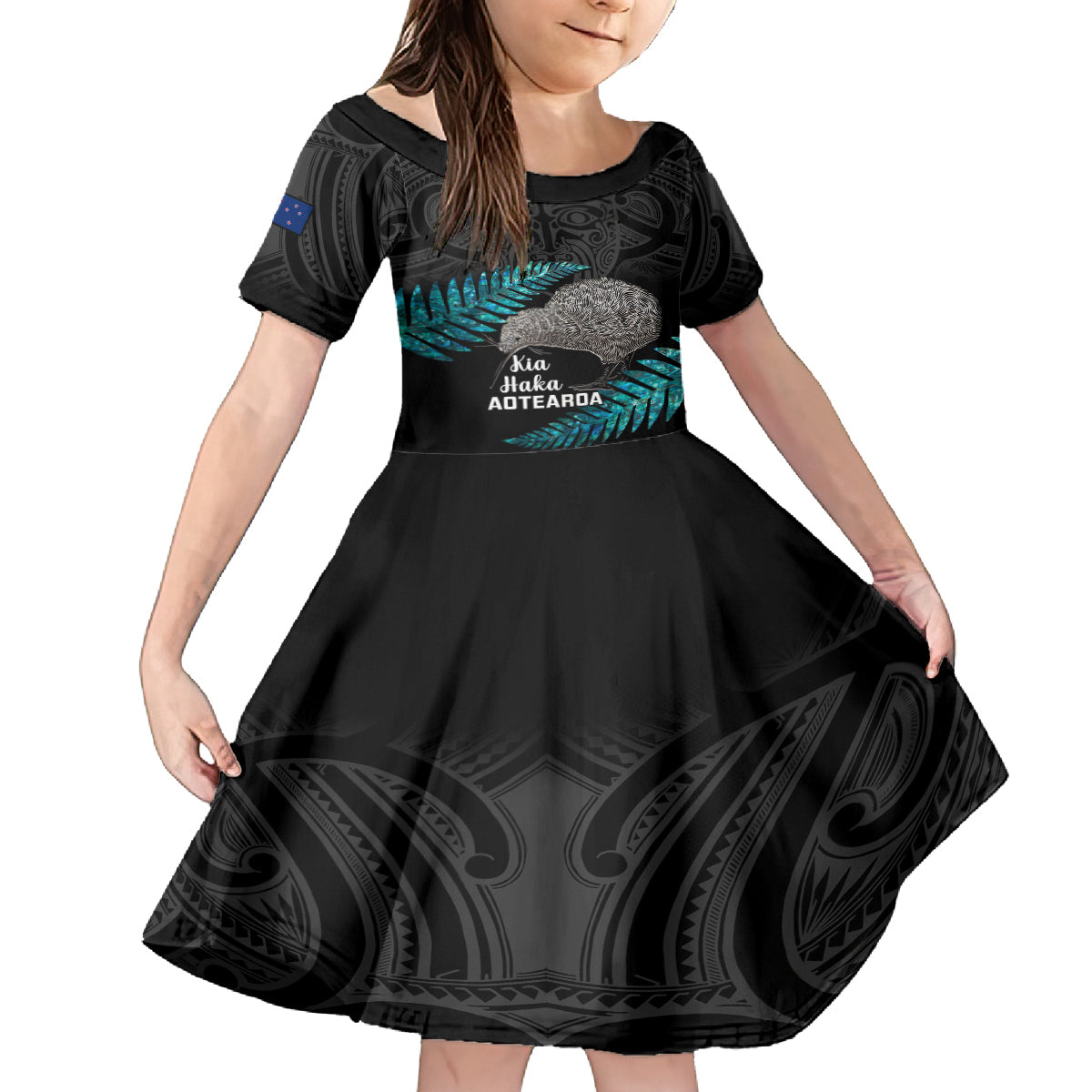 custom-new-zealand-silver-fern-rugby-family-matching-off-shoulder-short-dress-and-hawaiian-shirt-pacific-2023-kia-haka-kiwis-with-maori-ta-moko