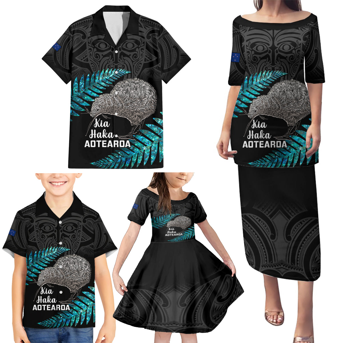 custom-new-zealand-silver-fern-rugby-family-matching-puletasi-dress-and-hawaiian-shirt-pacific-2023-kia-haka-kiwis-with-maori-ta-moko