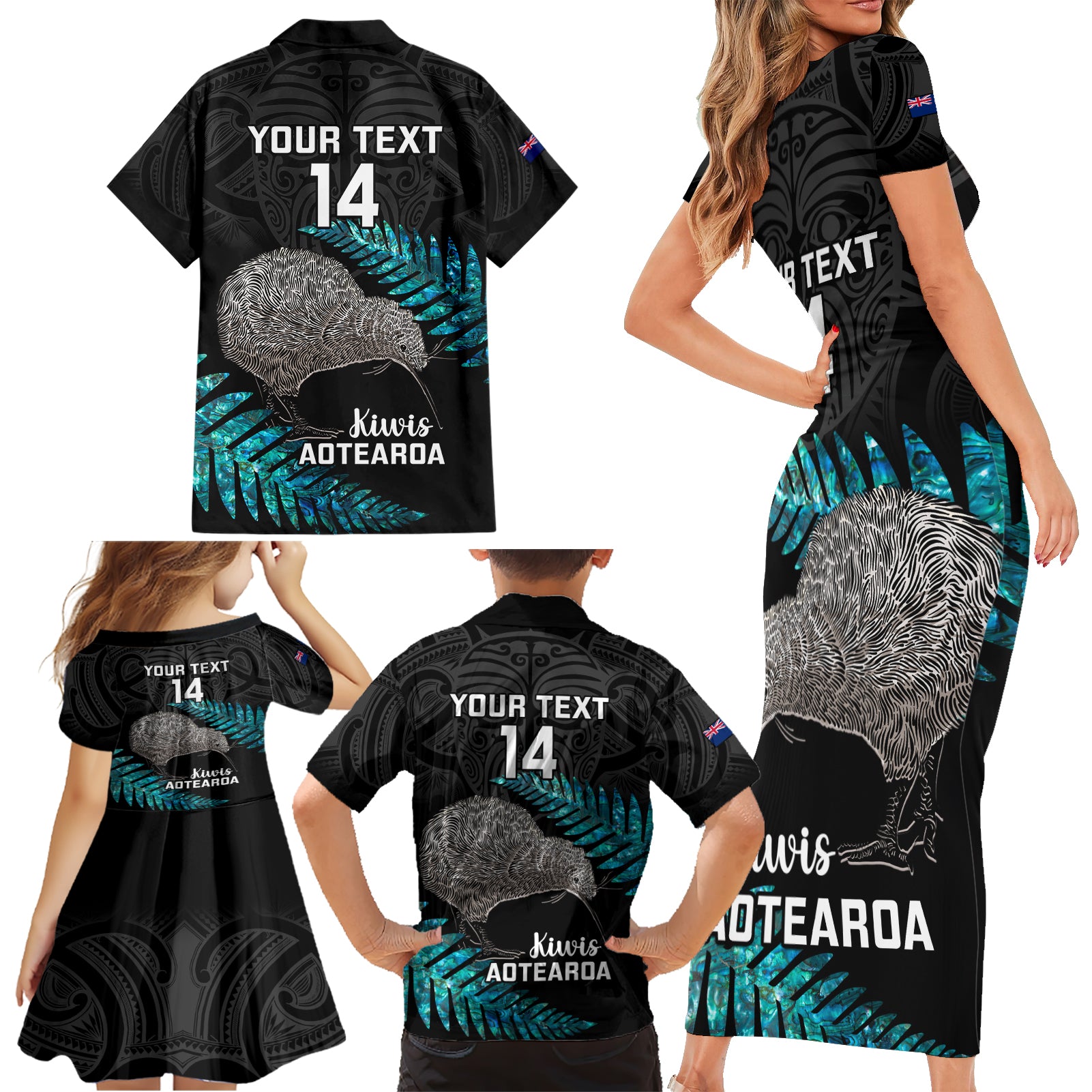 custom-new-zealand-silver-fern-rugby-family-matching-short-sleeve-bodycon-dress-and-hawaiian-shirt-pacific-2023-kia-haka-kiwis-with-maori-ta-moko