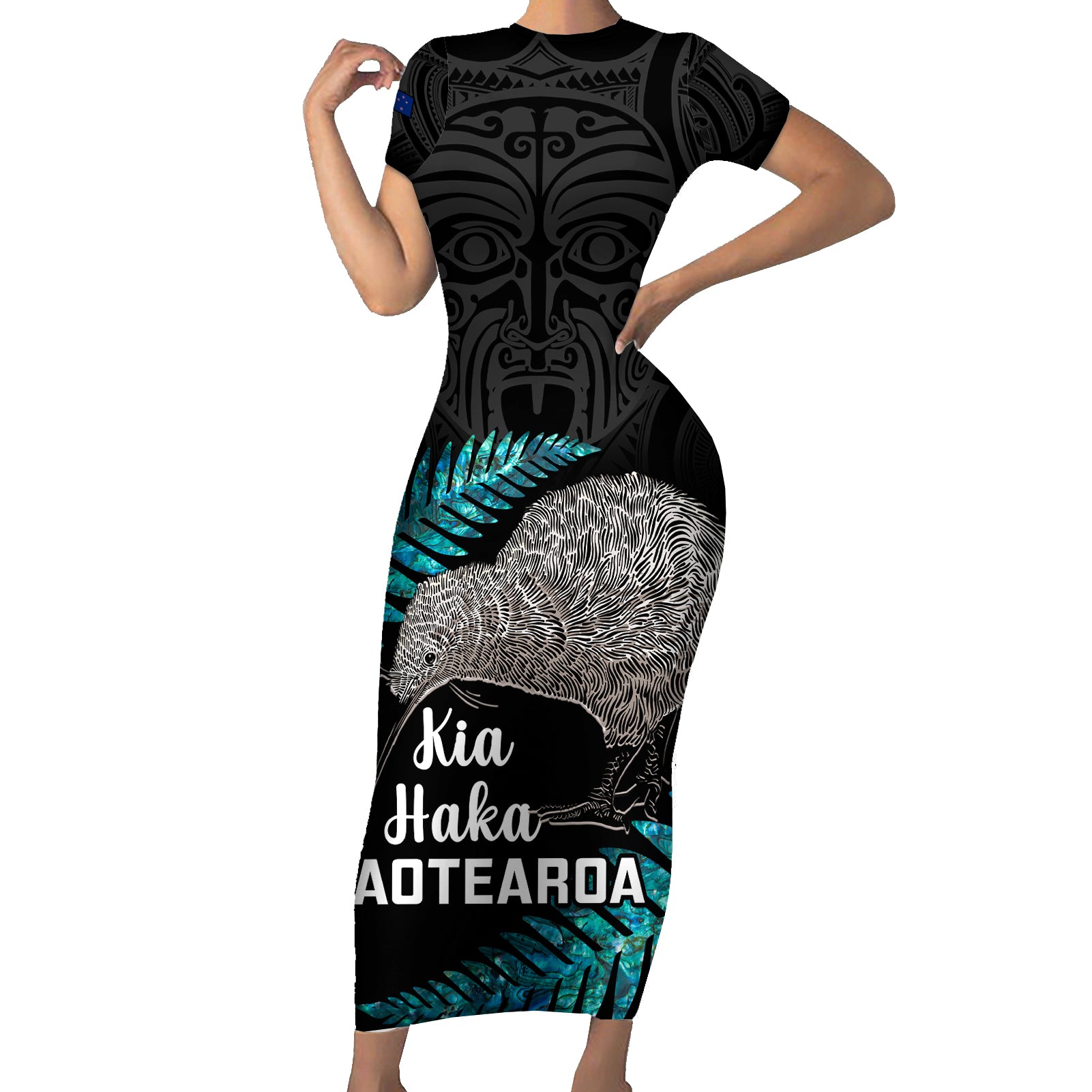 custom-new-zealand-silver-fern-rugby-family-matching-short-sleeve-bodycon-dress-and-hawaiian-shirt-pacific-2023-kia-haka-kiwis-with-maori-ta-moko