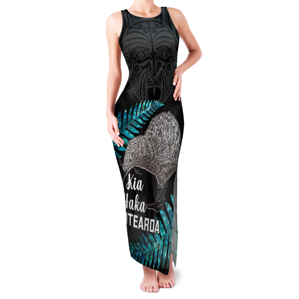 custom-new-zealand-silver-fern-rugby-family-matching-tank-maxi-dress-and-hawaiian-shirt-pacific-2023-kia-haka-kiwis-with-maori-ta-moko