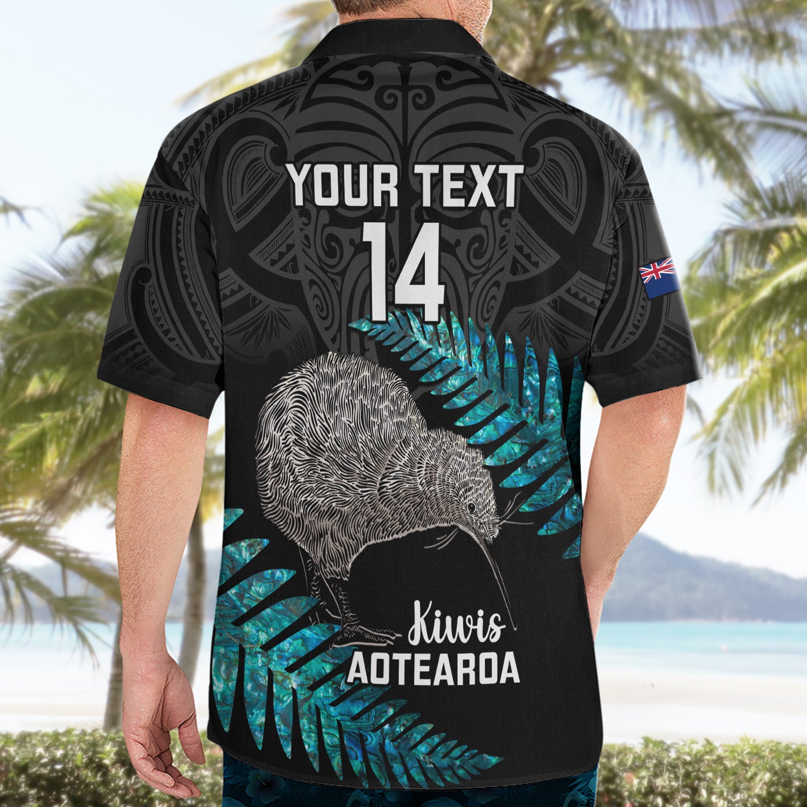 Custom New Zealand Silver Fern Rugby Hawaiian Shirt Pacific 2023 Kia Haka Kiwis With Maori Ta Moko - Vibe Hoodie Shop