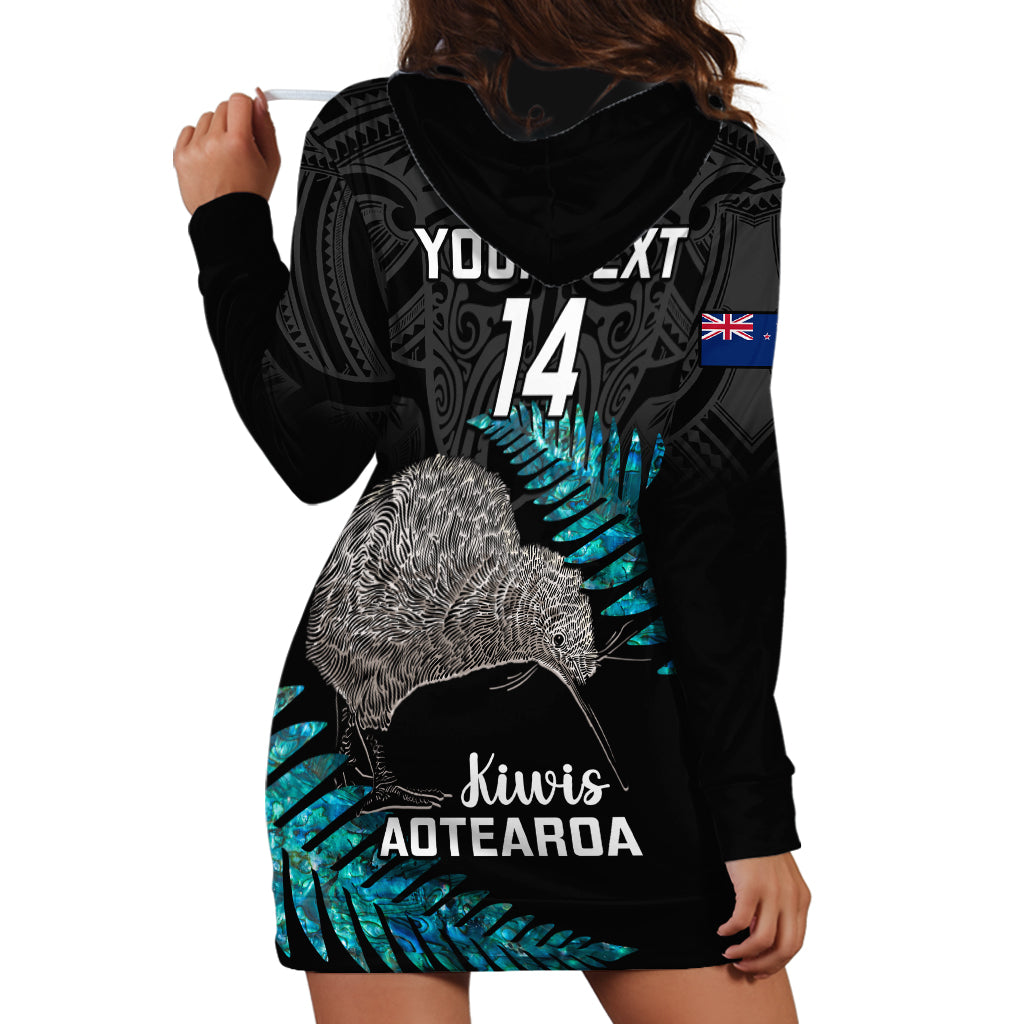 Custom New Zealand Silver Fern Rugby Hoodie Dress Pacific 2023 Kia Haka Kiwis With Maori Ta Moko - Vibe Hoodie Shop