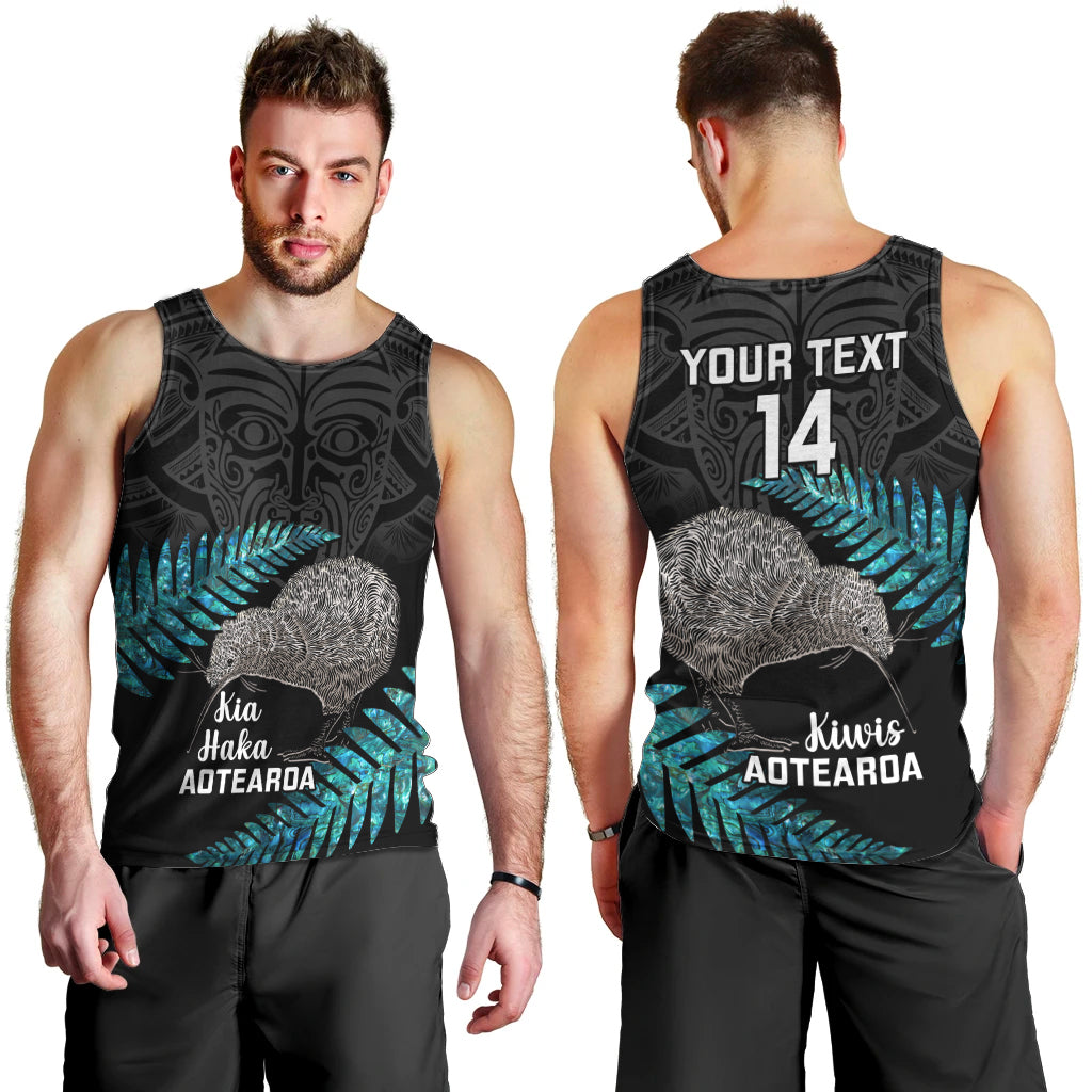 Custom New Zealand Silver Fern Rugby Men Tank Top Pacific 2023 Kia Haka Kiwis With Maori Ta Moko - Vibe Hoodie Shop