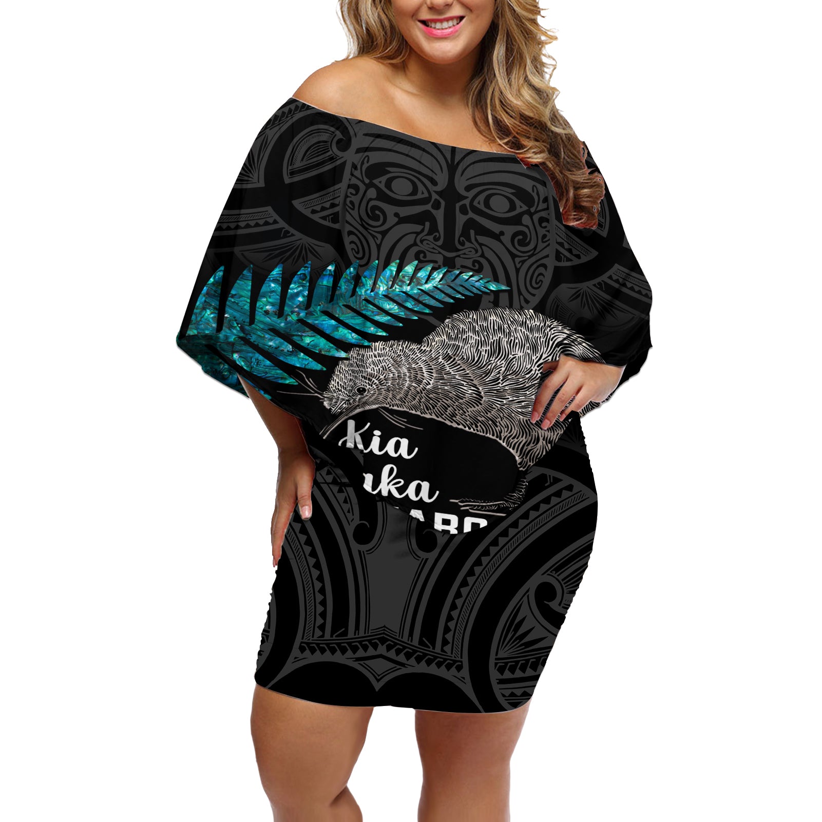 custom-new-zealand-silver-fern-rugby-off-shoulder-short-dress-pacific-2023-kia-haka-kiwis-with-maori-ta-moko