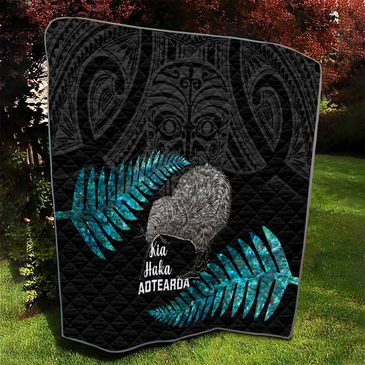 New Zealand Silver Fern Rugby Quilt Pacific 2023 Kia Haka Kiwis With Maori Ta Moko - Vibe Hoodie Shop