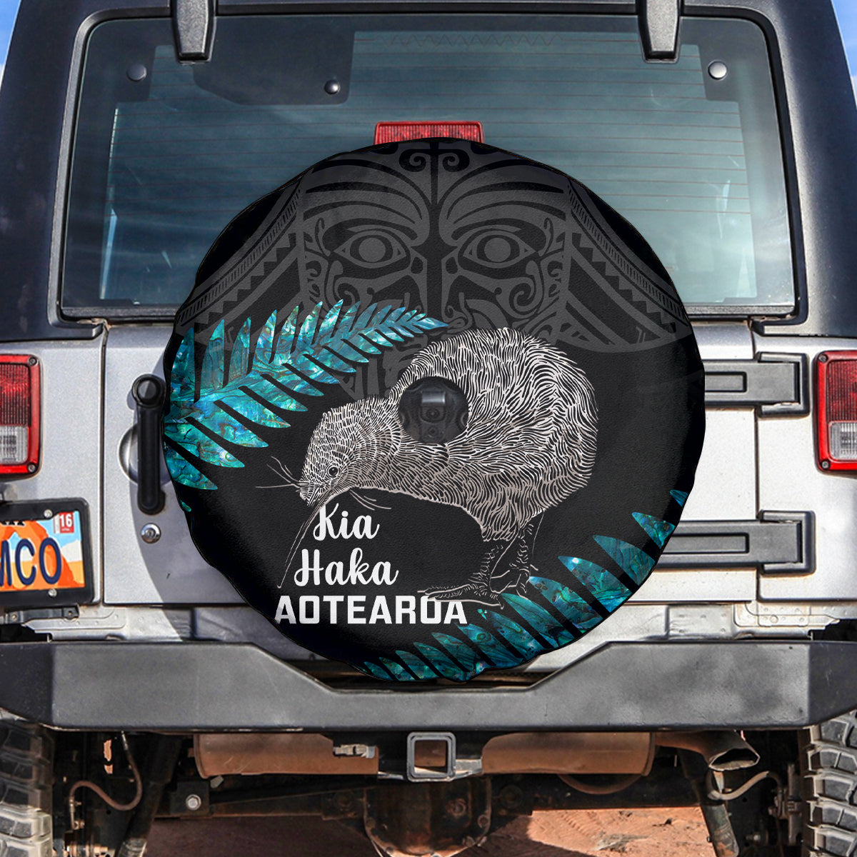 New Zealand Silver Fern Rugby Spare Tire Cover Pacific 2023 Kia Haka Kiwis With Maori Ta Moko - Vibe Hoodie Shop