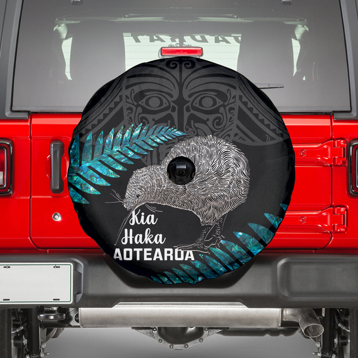 New Zealand Silver Fern Rugby Spare Tire Cover Pacific 2023 Kia Haka Kiwis With Maori Ta Moko - Vibe Hoodie Shop