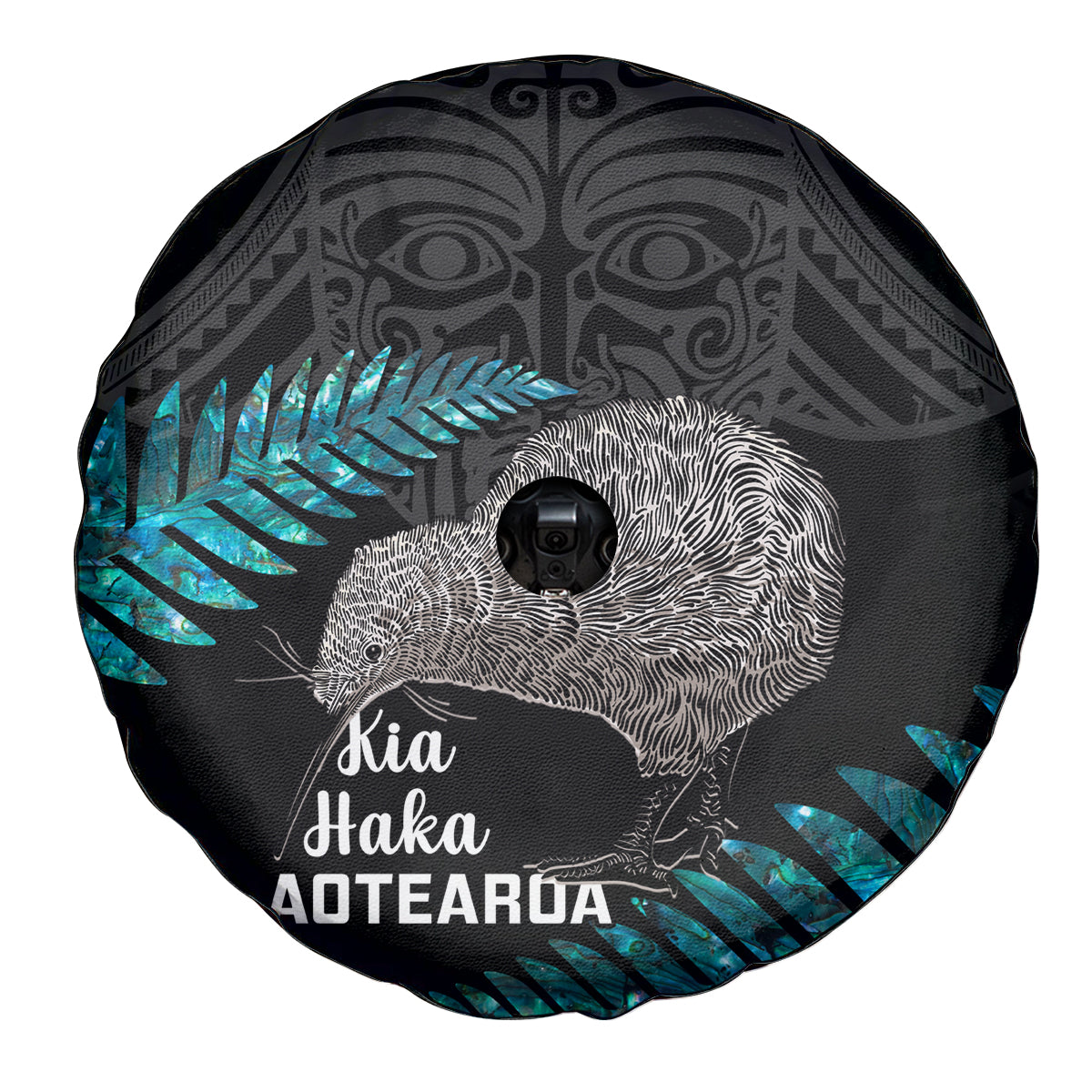 New Zealand Silver Fern Rugby Spare Tire Cover Pacific 2023 Kia Haka Kiwis With Maori Ta Moko - Vibe Hoodie Shop
