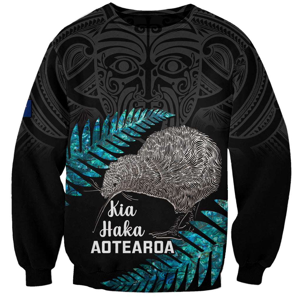 Custom New Zealand Silver Fern Rugby Sweatshirt Pacific 2023 Kia Haka Kiwis With Maori Ta Moko - Vibe Hoodie Shop