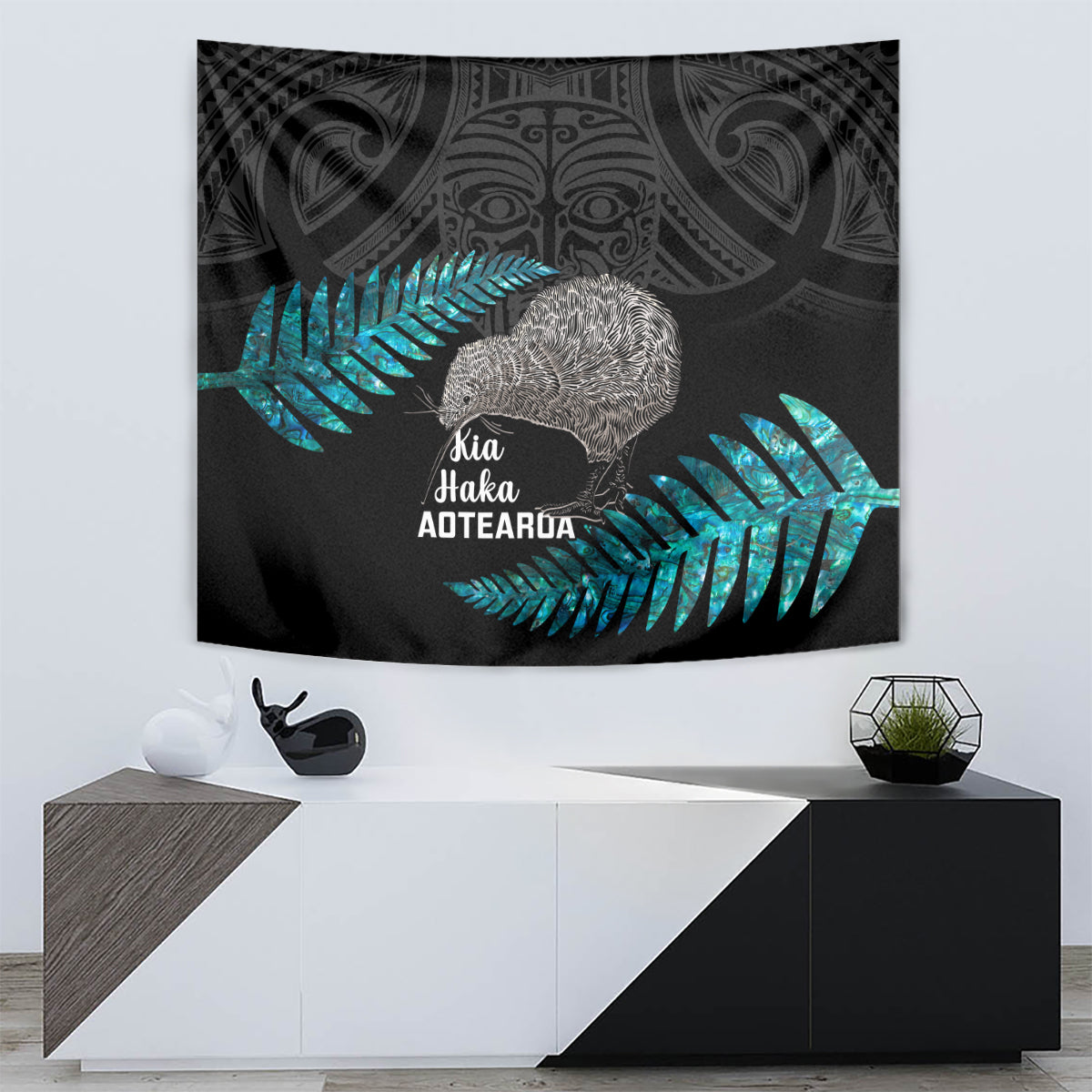 New Zealand Silver Fern Rugby Tapestry Pacific 2023 Kia Haka Kiwis With Maori Ta Moko - Vibe Hoodie Shop