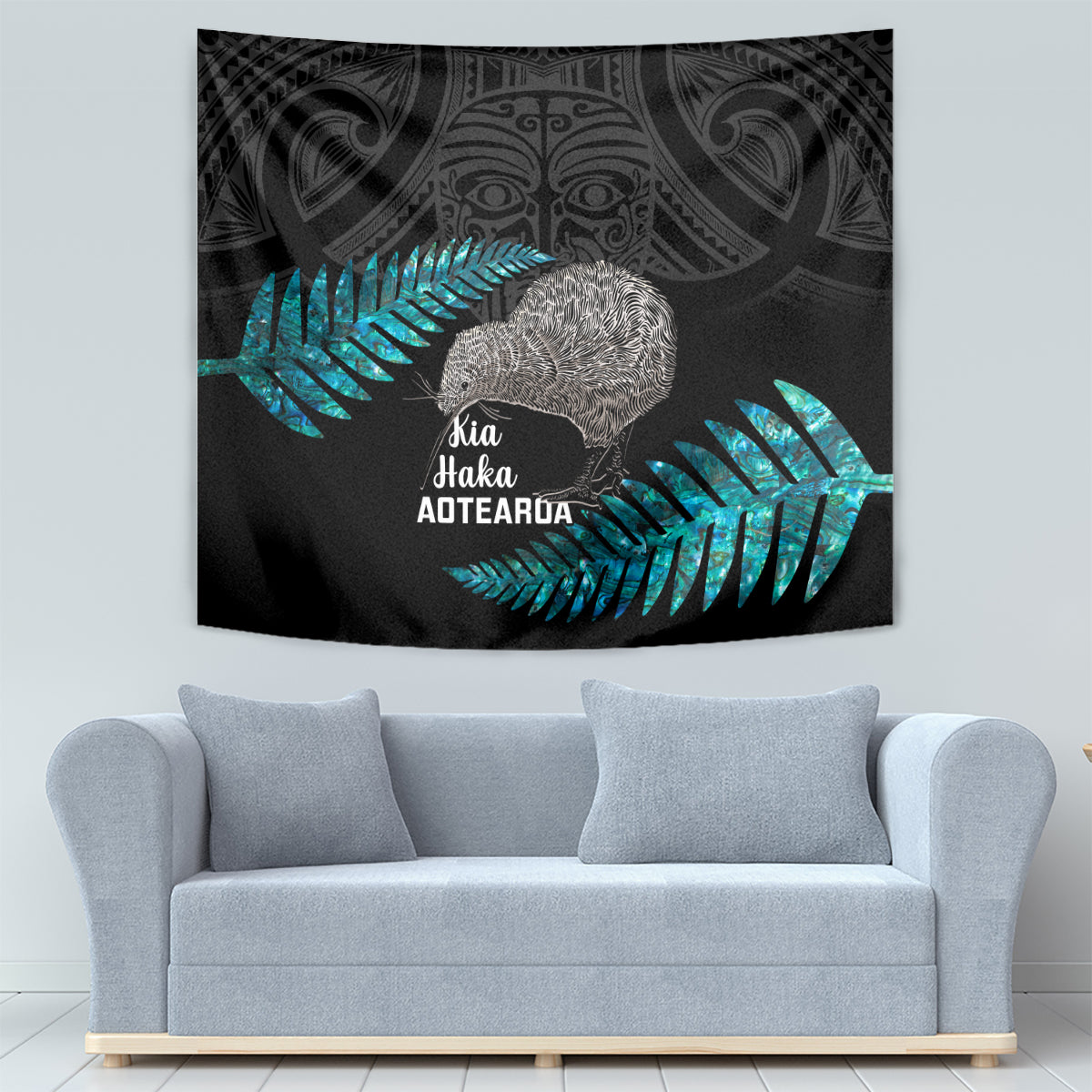 New Zealand Silver Fern Rugby Tapestry Pacific 2023 Kia Haka Kiwis With Maori Ta Moko - Vibe Hoodie Shop