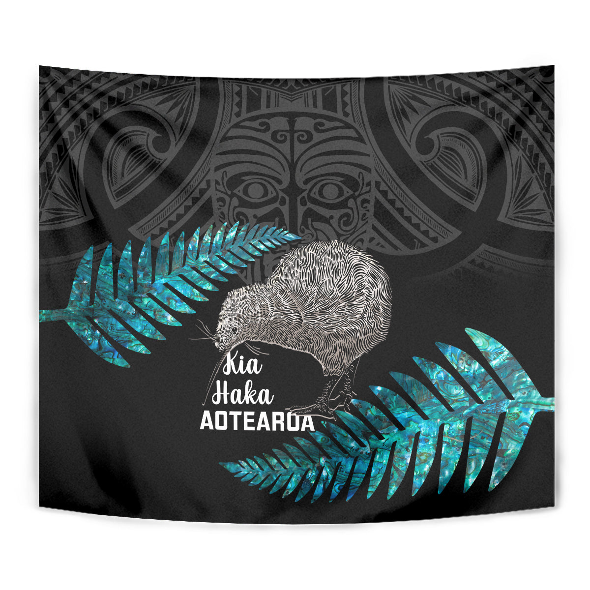 New Zealand Silver Fern Rugby Tapestry Pacific 2023 Kia Haka Kiwis With Maori Ta Moko - Vibe Hoodie Shop