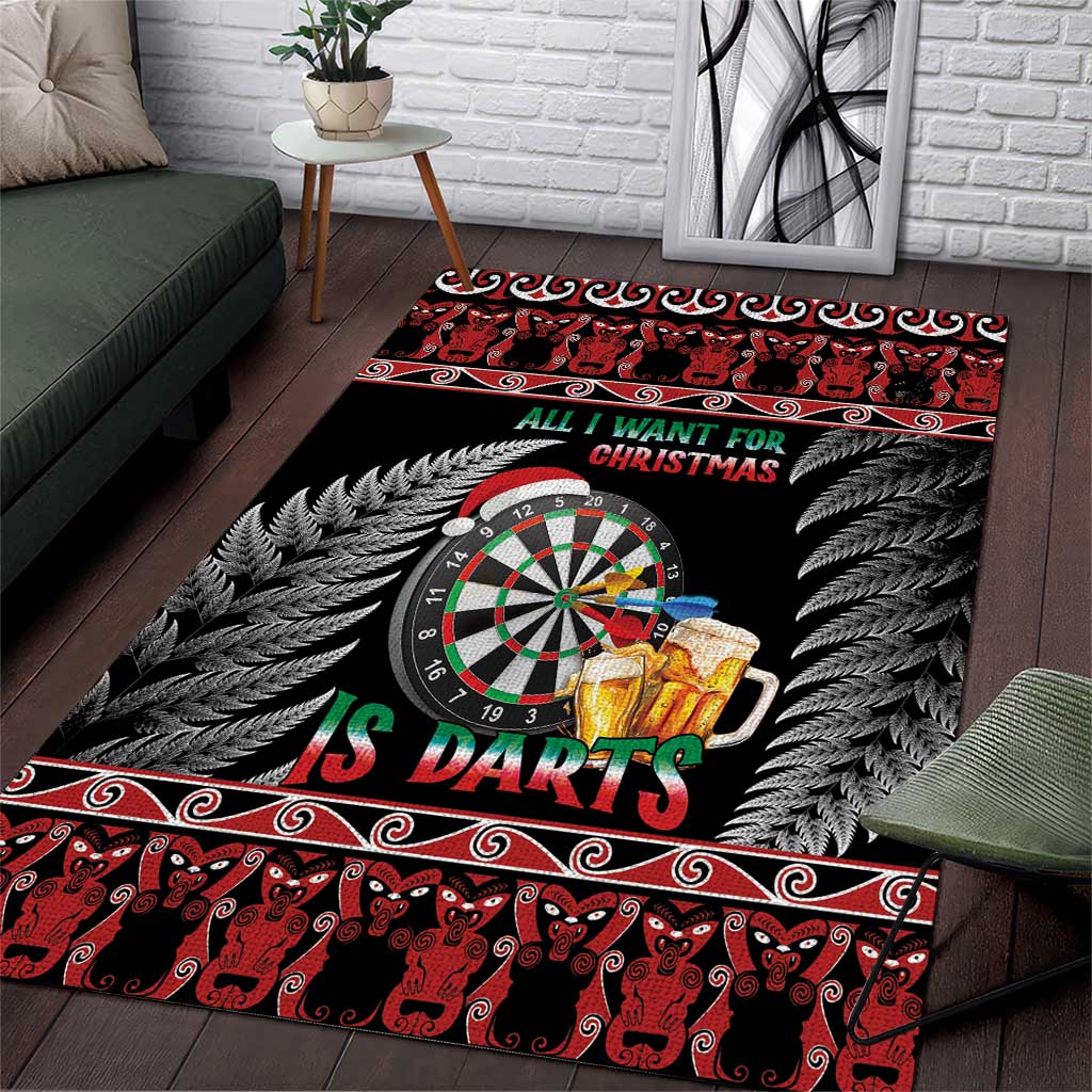 All I Want For Christmas Is Darts New Zealand Area Rug - Vibe Hoodie Shop