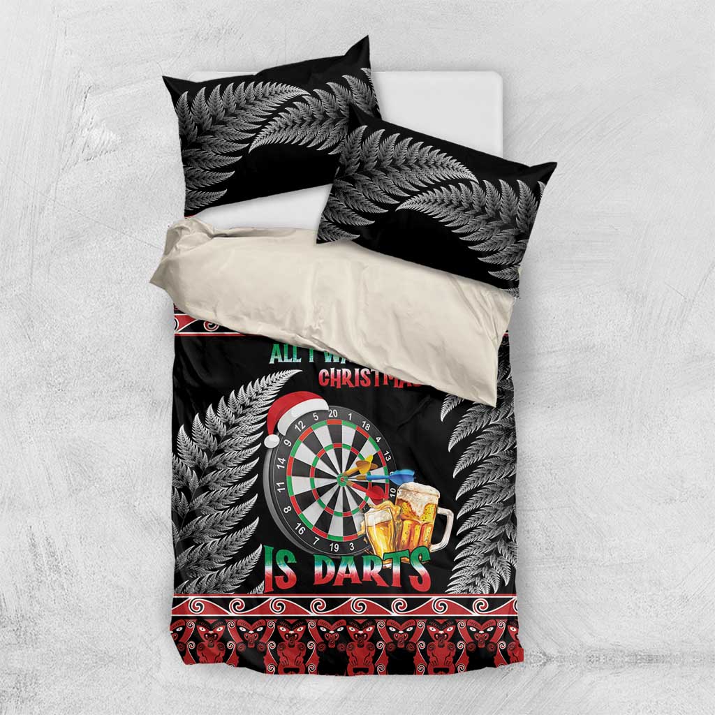 All I Want For Christmas Is Darts New Zealand Bedding Set - Vibe Hoodie Shop