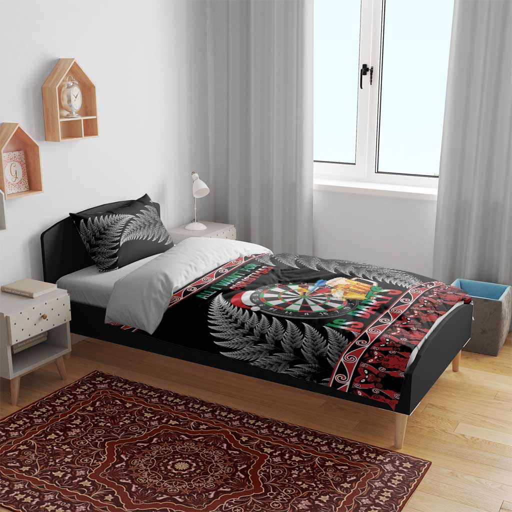 All I Want For Christmas Is Darts New Zealand Bedding Set - Vibe Hoodie Shop
