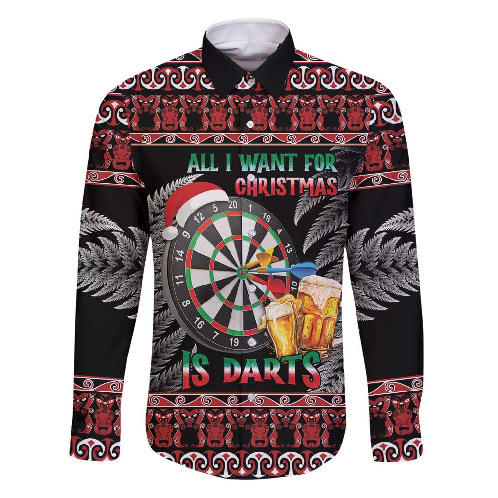All I Want For Christmas Is Darts New Zealand Family Matching Tank Maxi Dress and Hawaiian Shirt