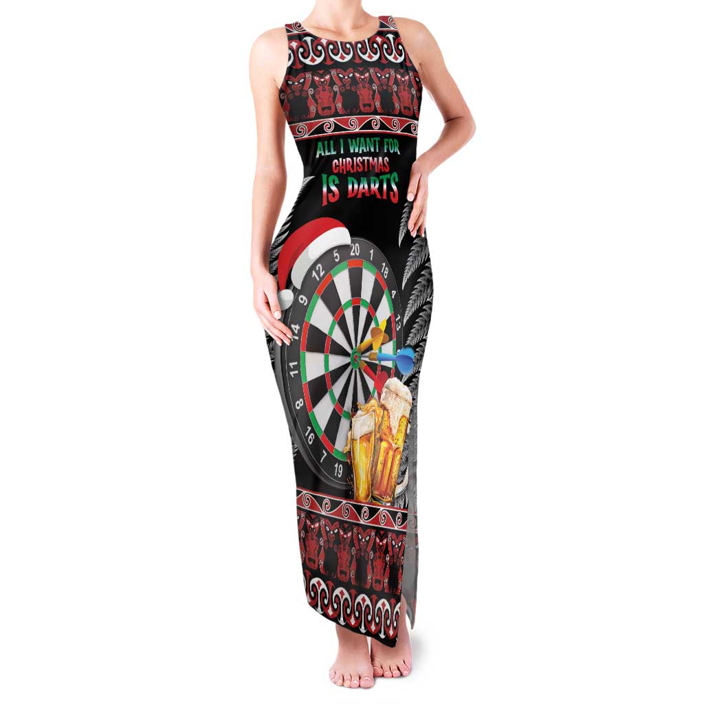 All I Want For Christmas Is Darts New Zealand Family Matching Tank Maxi Dress and Hawaiian Shirt