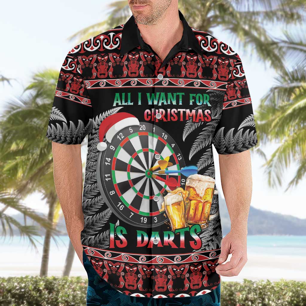 All I Want For Christmas Is Darts New Zealand Hawaiian Shirt - Vibe Hoodie Shop