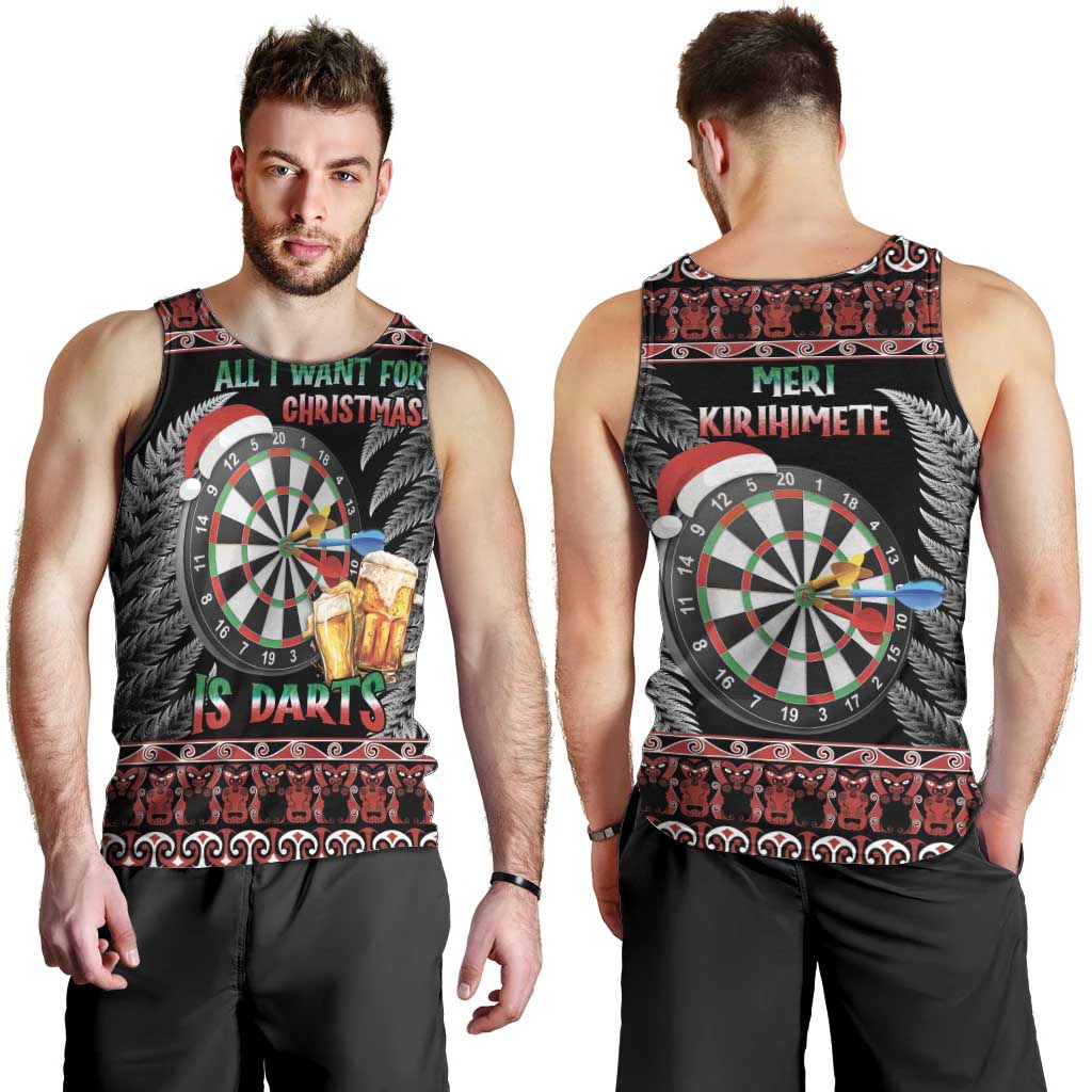 All I Want For Christmas Is Darts New Zealand Men Tank Top - Vibe Hoodie Shop