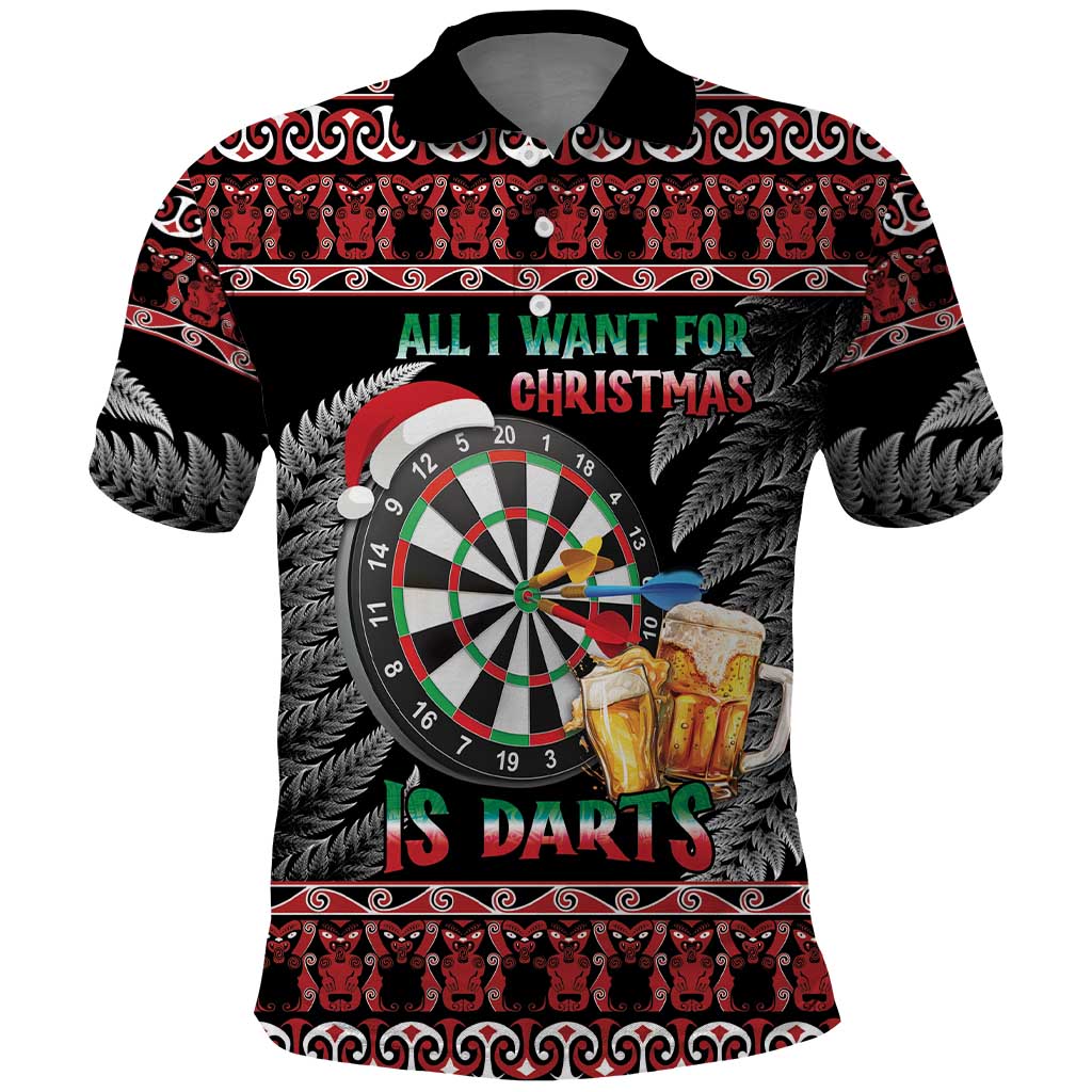 All I Want For Christmas Is Darts New Zealand Polo Shirt - Vibe Hoodie Shop