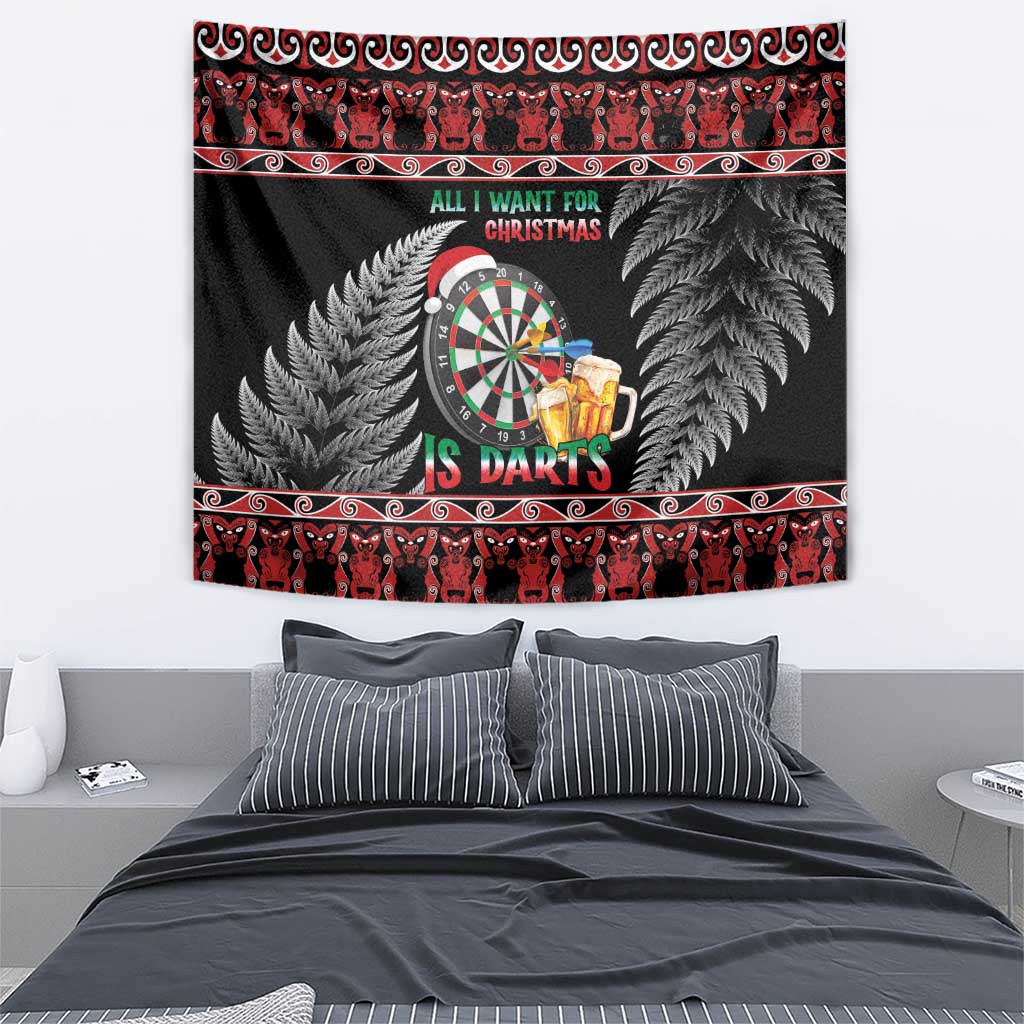 All I Want For Christmas Is Darts New Zealand Tapestry - Vibe Hoodie Shop