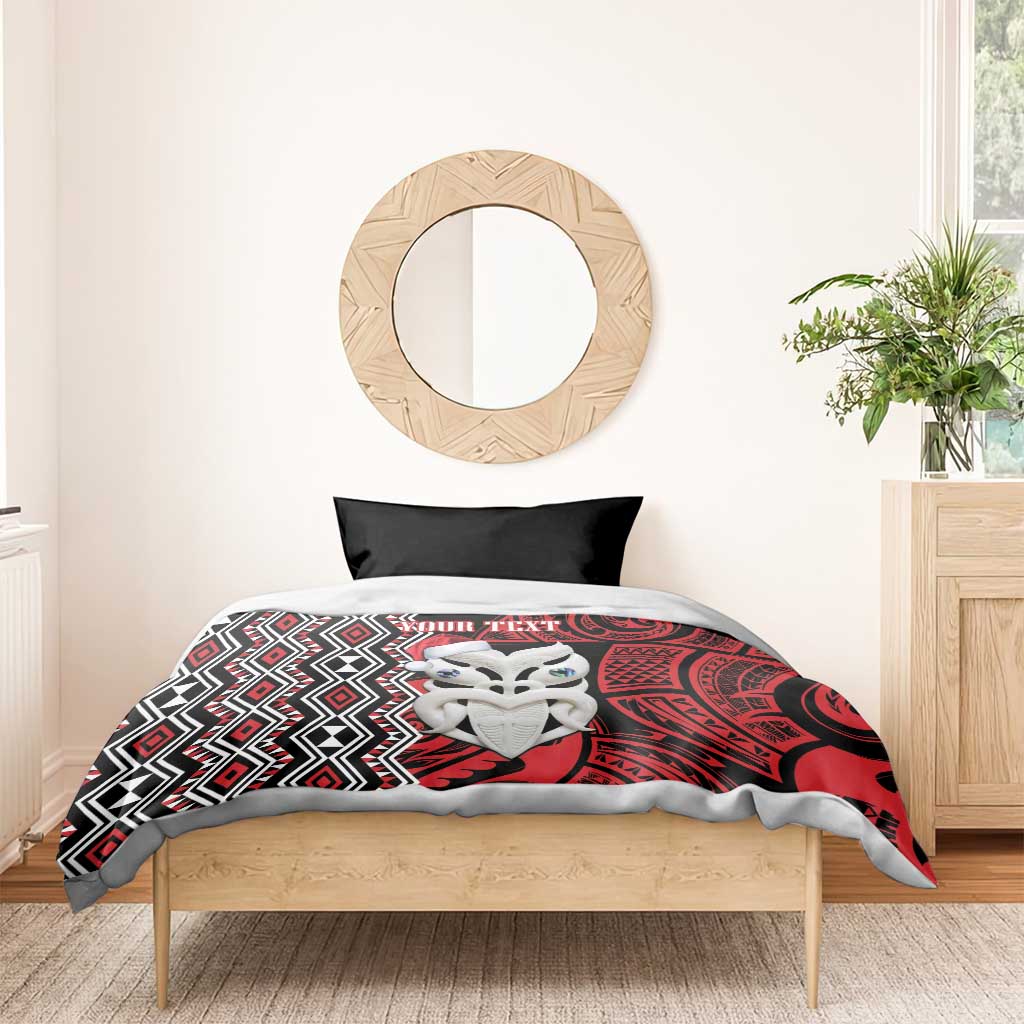 Personalised New Zealand Christmas Bedding Set Meri Kirihimete Maori Wheku - Taniko Art - Vibe Hoodie Shop