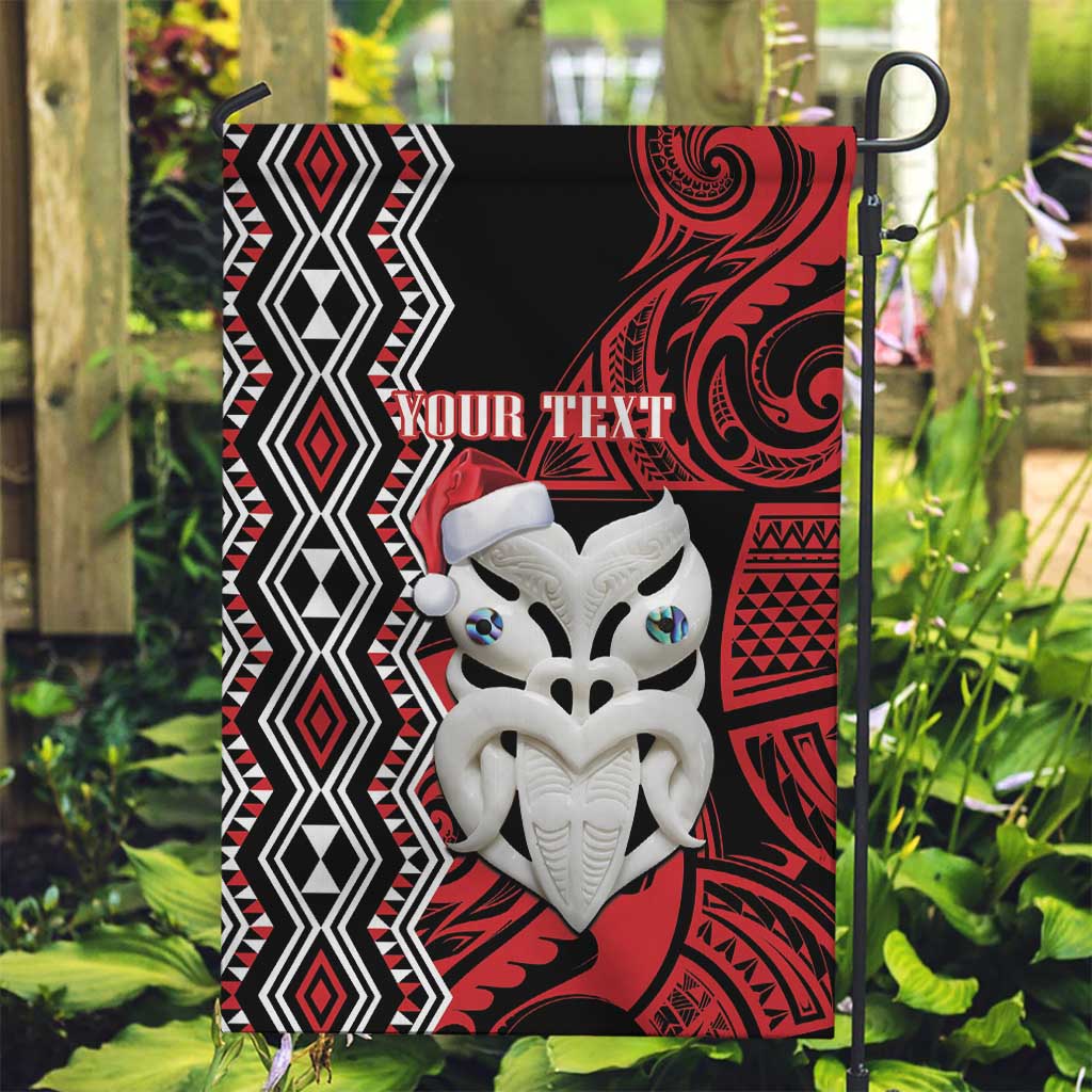 Personalised New Zealand Christmas Garden Flag Meri Kirihimete Maori Wheku - Taniko Art - Vibe Hoodie Shop