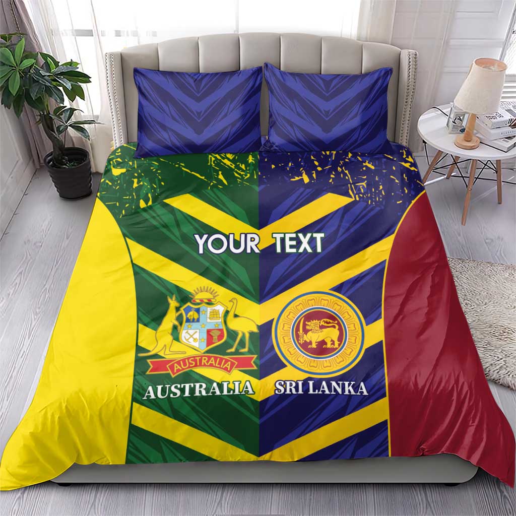 Custom Sri Lanka And Australia Cricket Bedding Set 2025 The Lions Baggy Greens Together - Vibe Hoodie Shop