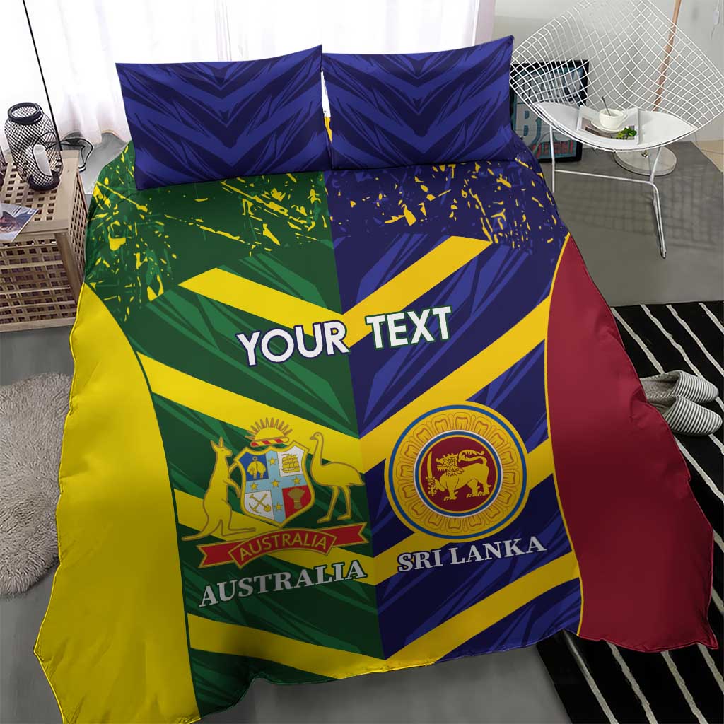 Custom Sri Lanka And Australia Cricket Bedding Set 2025 The Lions Baggy Greens Together - Vibe Hoodie Shop