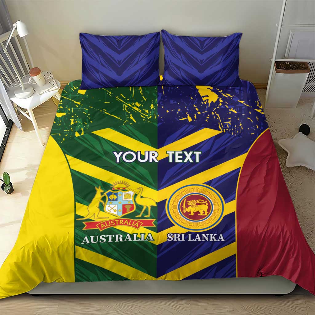 Custom Sri Lanka And Australia Cricket Bedding Set 2025 The Lions Baggy Greens Together - Vibe Hoodie Shop