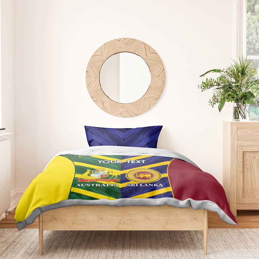 Custom Sri Lanka And Australia Cricket Bedding Set 2025 The Lions Baggy Greens Together - Vibe Hoodie Shop