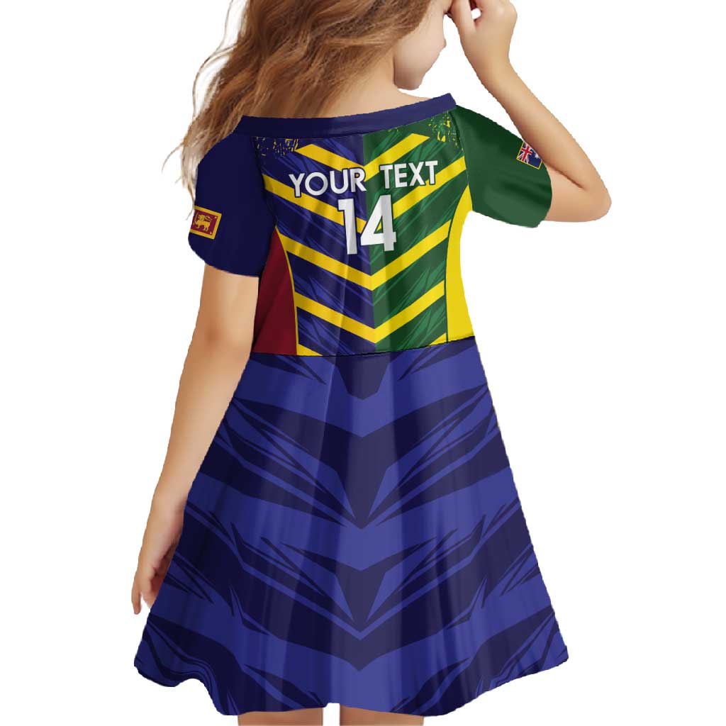 Custom Sri Lanka And Australia Cricket Family Matching Long Sleeve Bodycon Dress and Hawaiian Shirt 2025 The Lions Baggy Greens Together