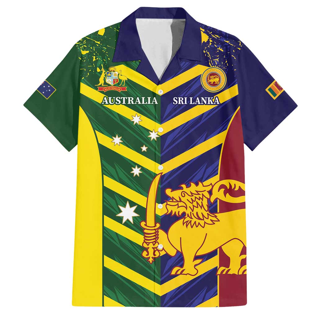 Custom Sri Lanka And Australia Cricket Family Matching Long Sleeve Bodycon Dress and Hawaiian Shirt 2025 The Lions Baggy Greens Together