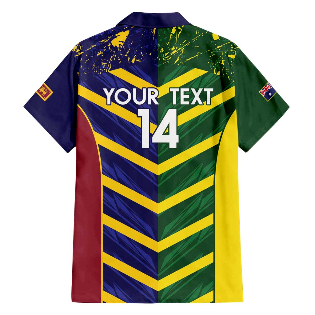 Custom Sri Lanka And Australia Cricket Family Matching Long Sleeve Bodycon Dress and Hawaiian Shirt 2025 The Lions Baggy Greens Together