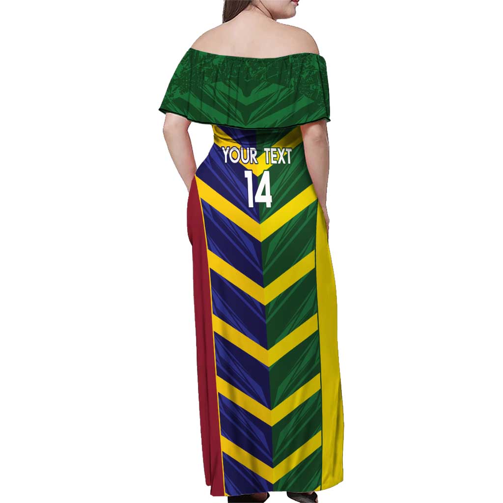 Custom Sri Lanka And Australia Cricket Family Matching Off Shoulder Maxi Dress and Hawaiian Shirt 2025 The Lions Baggy Greens Together