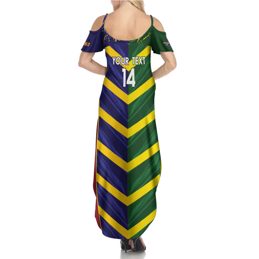 Custom Sri Lanka And Australia Cricket Family Matching Summer Maxi Dress and Hawaiian Shirt 2025 The Lions Baggy Greens Together