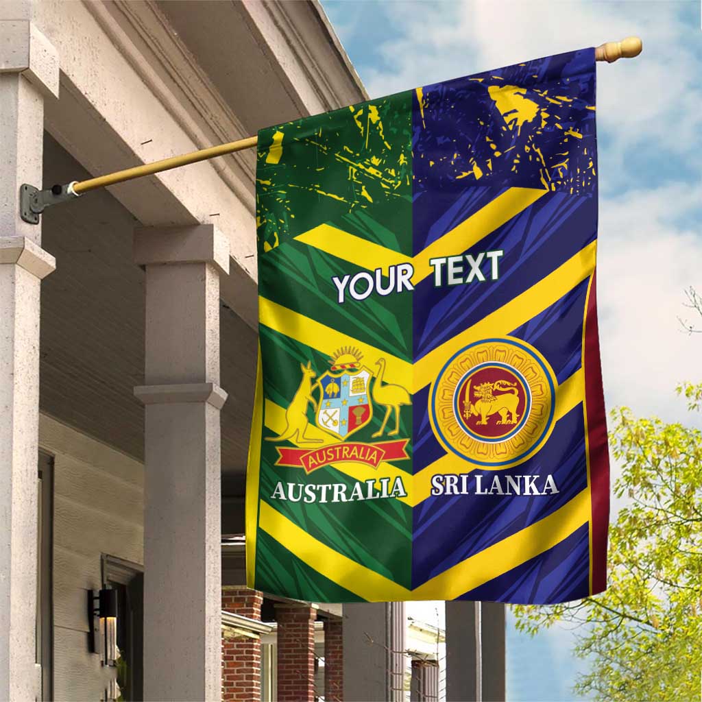 Custom Sri Lanka And Australia Cricket Garden Flag 2025 The Lions Baggy Greens Together - Vibe Hoodie Shop