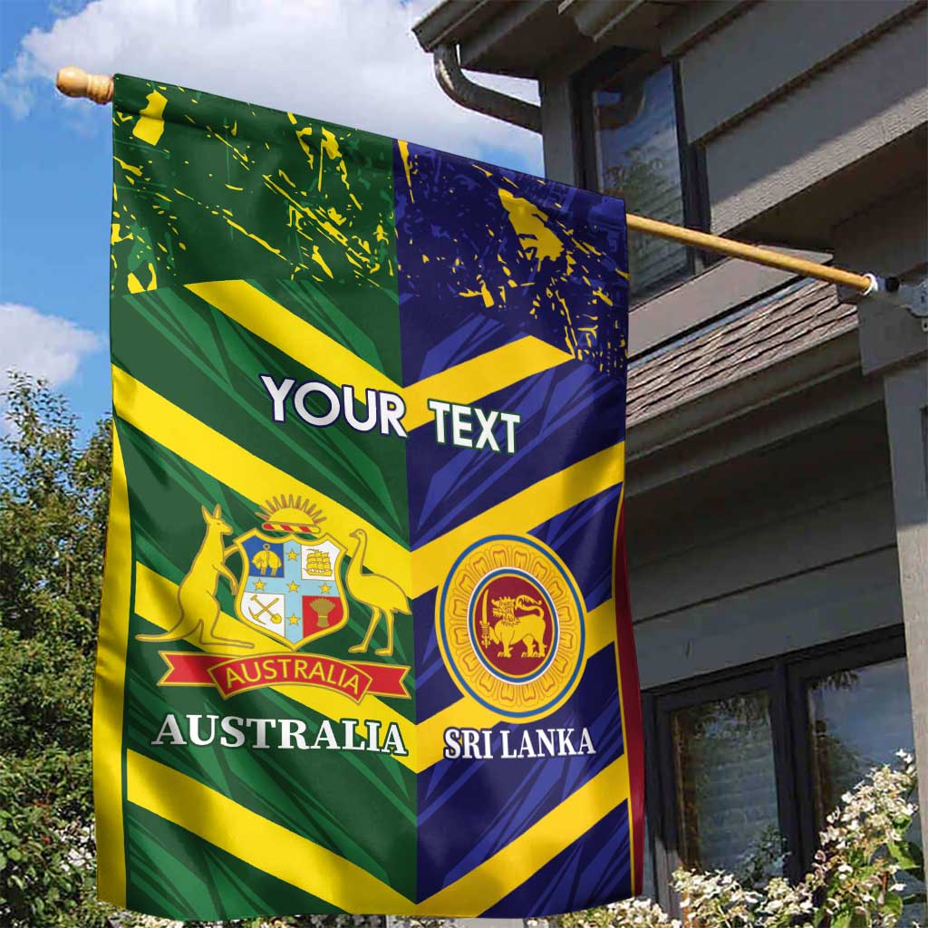 Custom Sri Lanka And Australia Cricket Garden Flag 2025 The Lions Baggy Greens Together - Vibe Hoodie Shop
