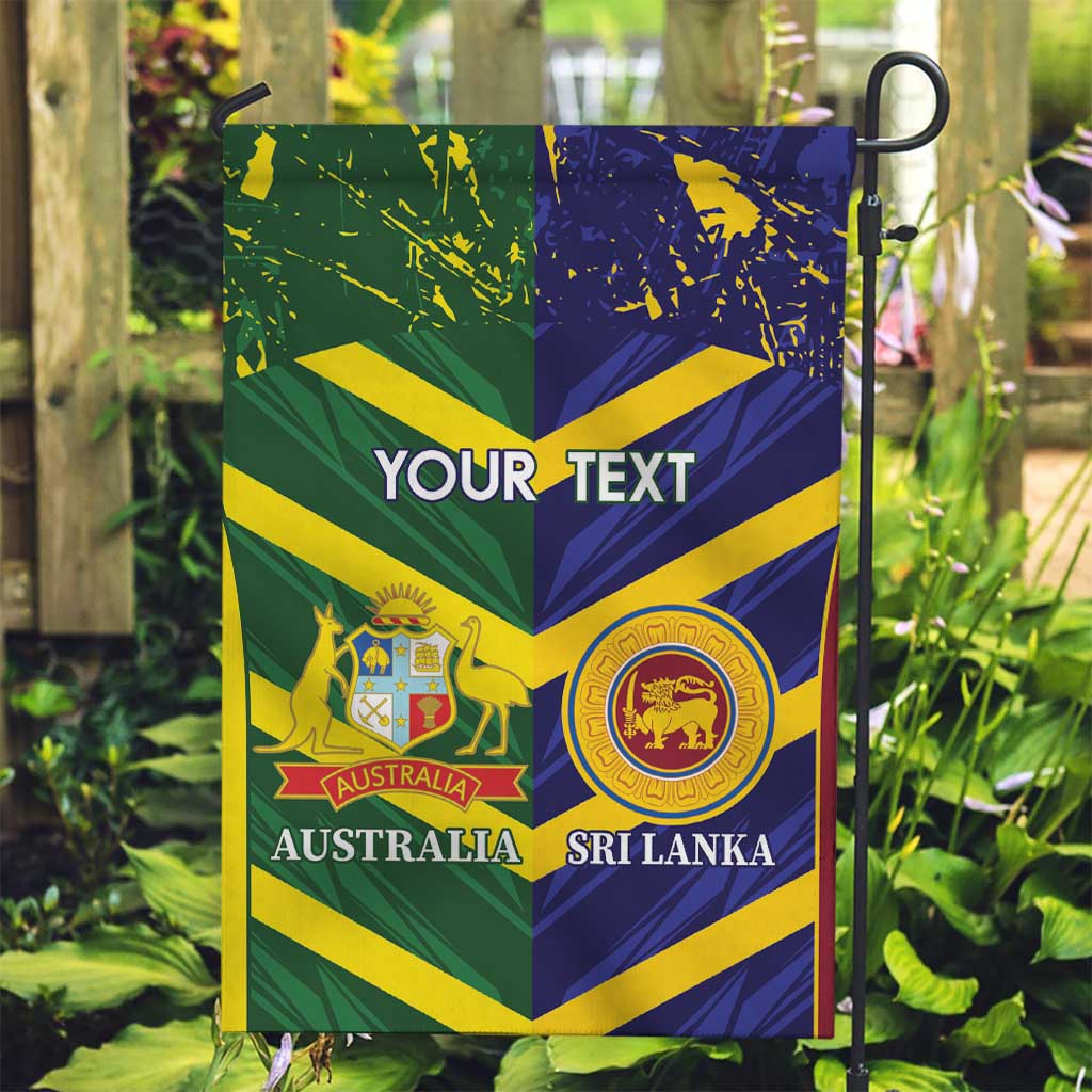 Custom Sri Lanka And Australia Cricket Garden Flag 2025 The Lions Baggy Greens Together - Vibe Hoodie Shop