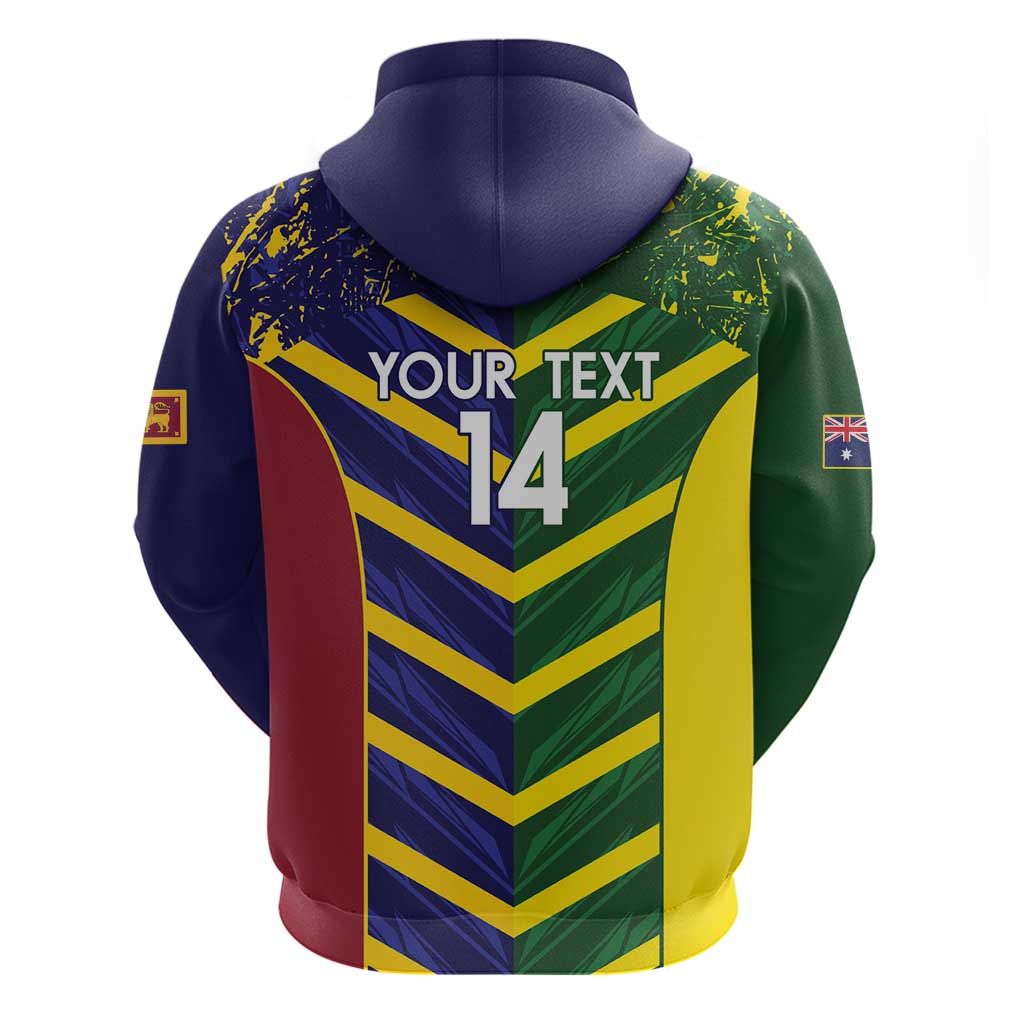 Custom Sri Lanka And Australia Cricket Hoodie 2025 The Lions Baggy Greens Together - Vibe Hoodie Shop
