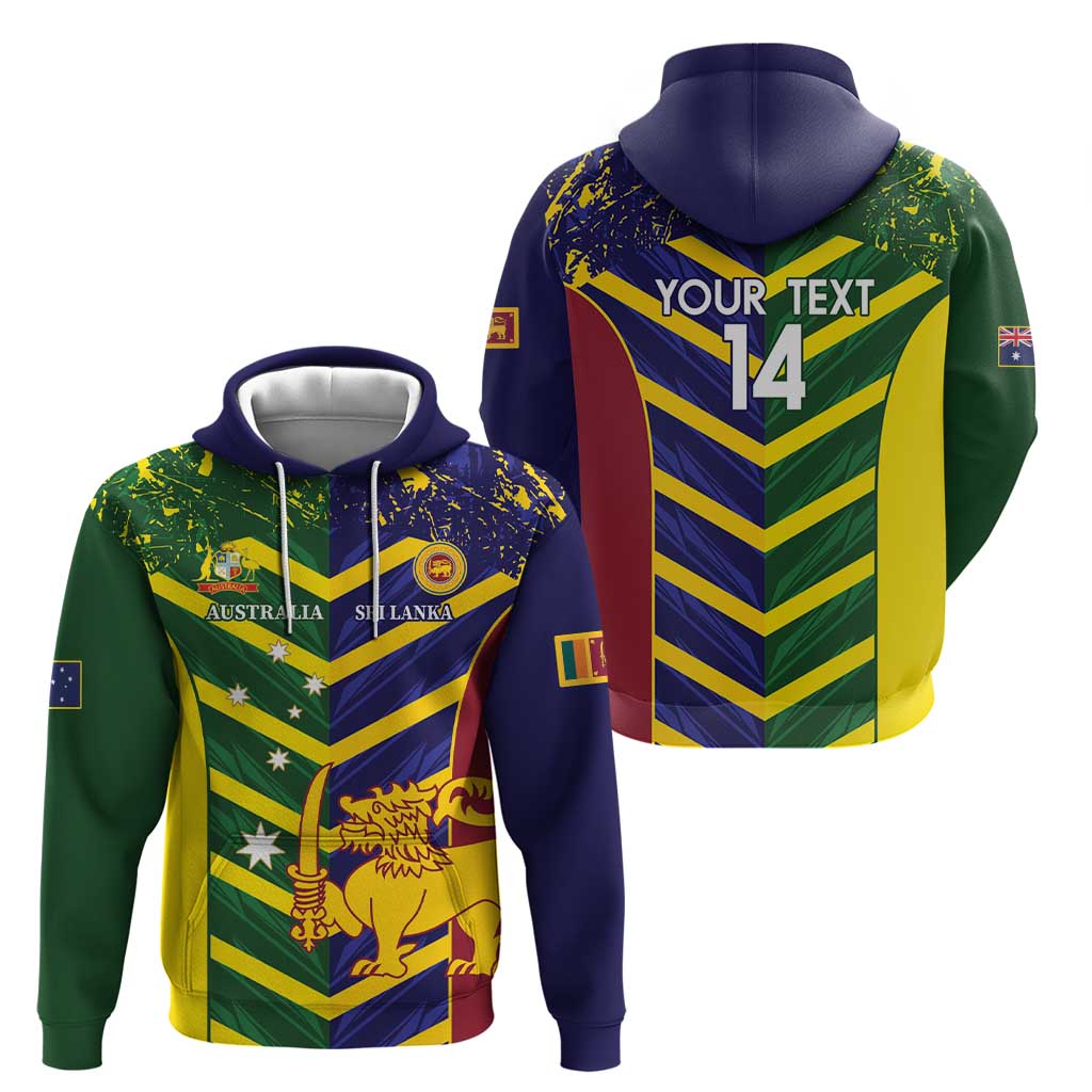 Custom Sri Lanka And Australia Cricket Hoodie 2025 The Lions Baggy Greens Together - Vibe Hoodie Shop