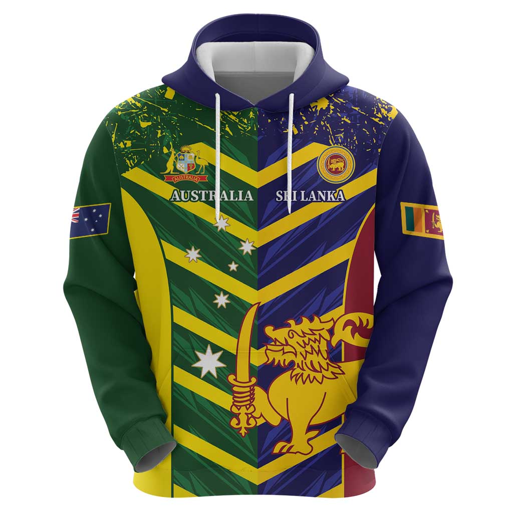 Custom Sri Lanka And Australia Cricket Hoodie 2025 The Lions Baggy Greens Together - Vibe Hoodie Shop